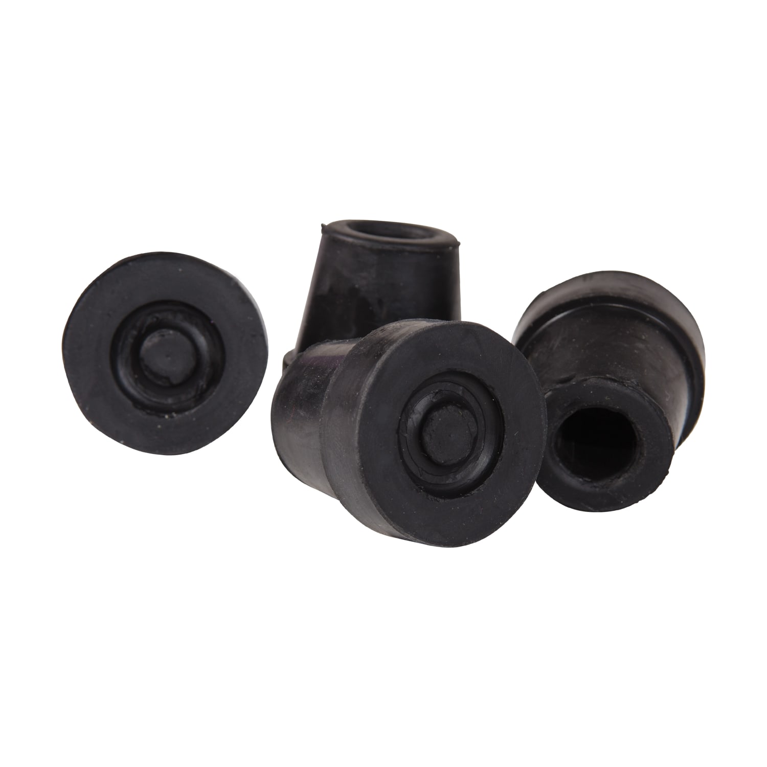 DMI Rubber Cane And Walker Quad Tips, #16, 1/2in, Black, Pack Of 4 - Image 5