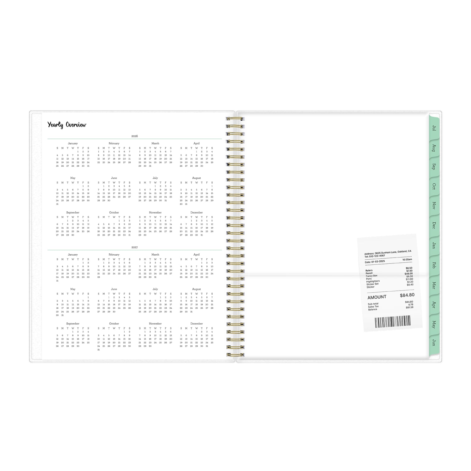 Planning Calendar BS Laurel Frosted PP 8.5x11 AY26-27 W/M - Image 5