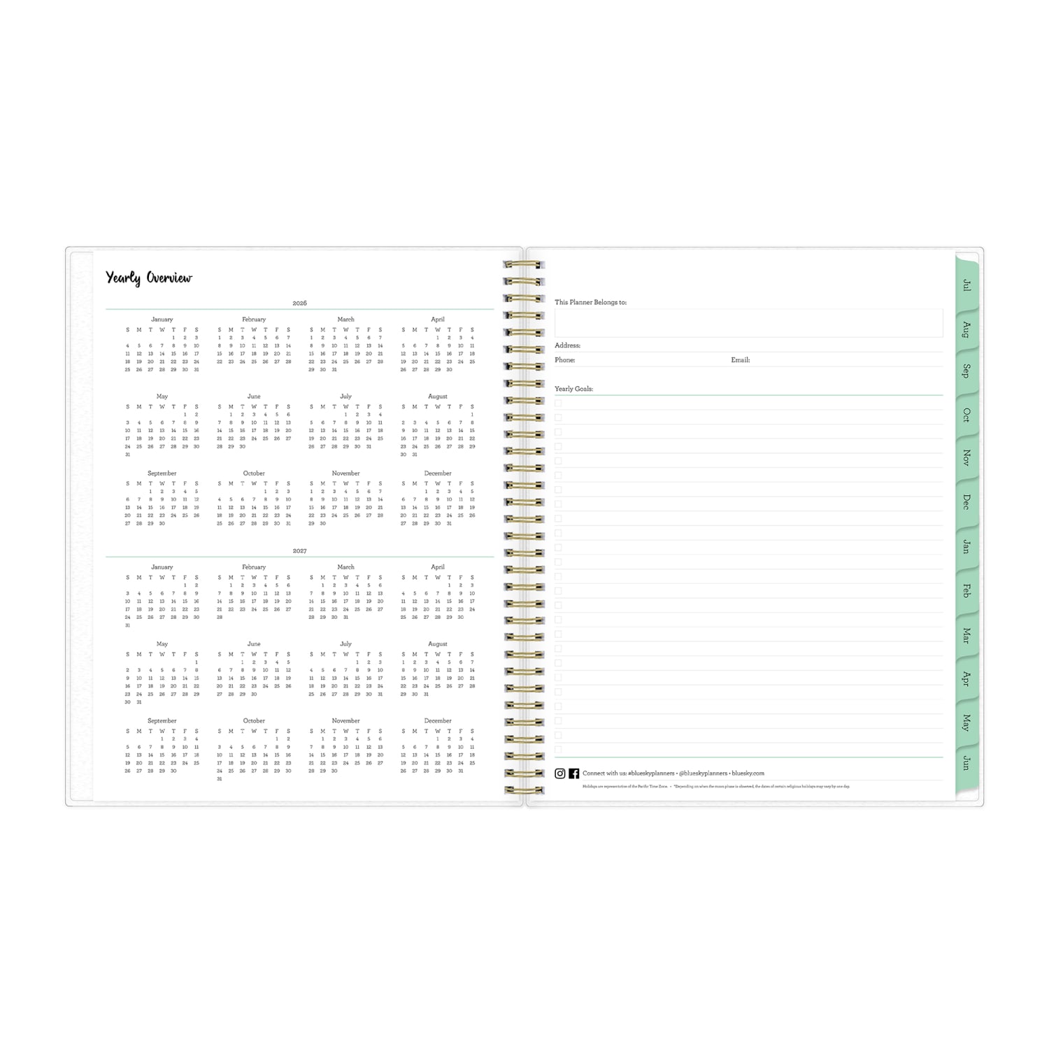 Planning Calendar BS Laurel Frosted PP 8.5x11 AY26-27 W/M - Image 6