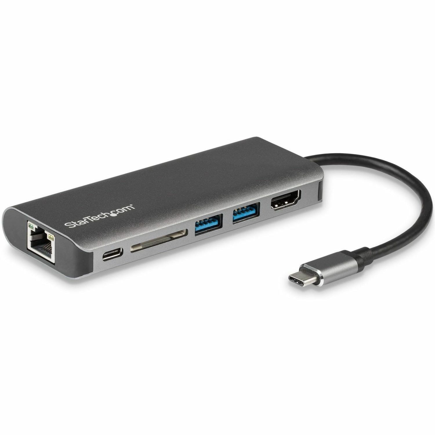 StarTech.com USB-C Multiport Adapter with SD Card Reader - Power Delivery - 4K HDMI - GbE - 2x USB 3.0 Ports - DKT30CSDHPD