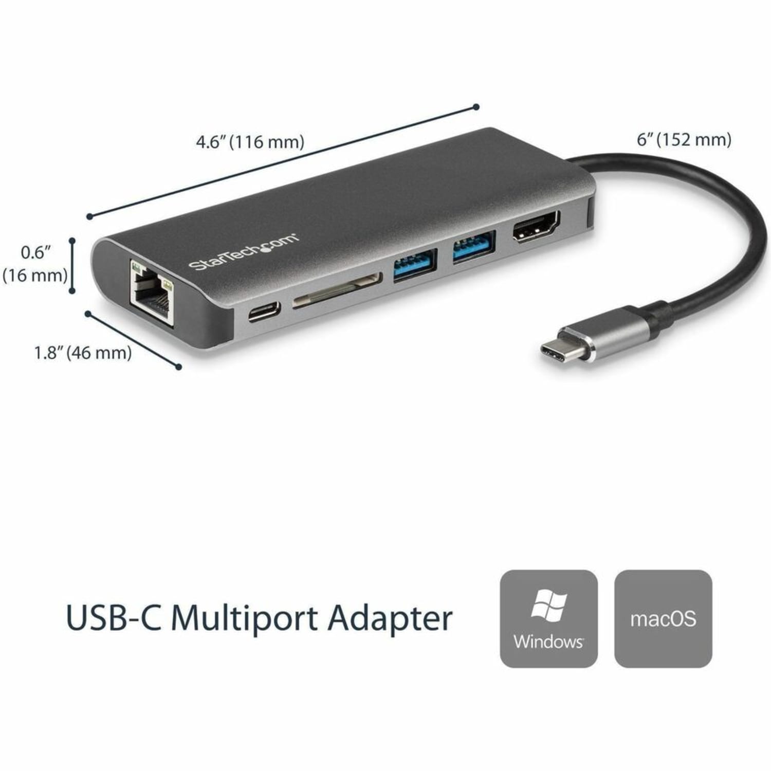 StarTech.com USB-C Multiport Adapter with SD Card Reader - Power Delivery - 4K HDMI - GbE - 2x USB 3.0 Ports - DKT30CSDHPD - Image 3