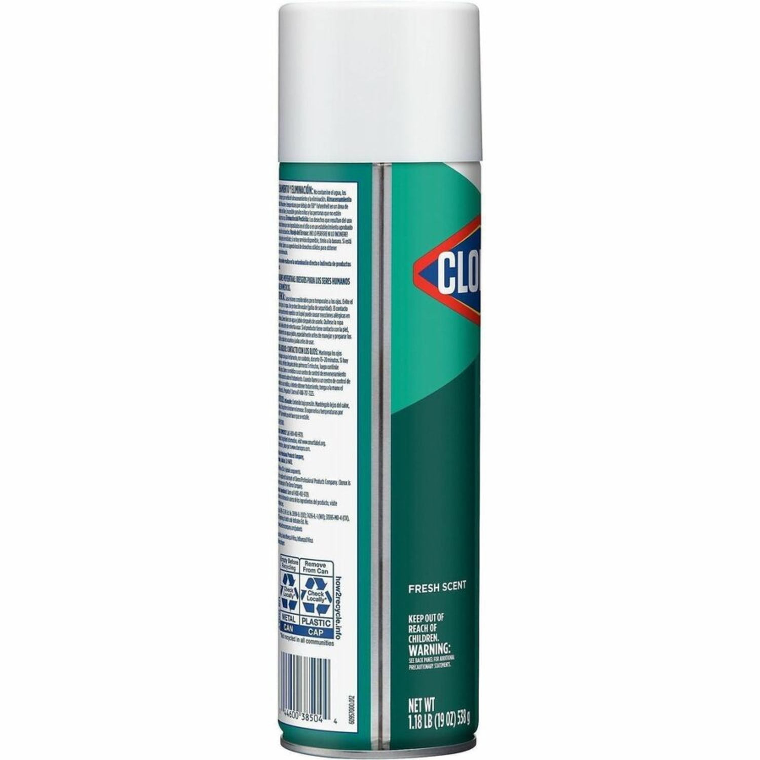 Clorox Commercial Solutions Disinfecting Aerosol Spray - 19 fl oz (0.6 quart) - Fresh Scent - Bleach-free, Deodorize, Antibacterial, Disinfectant - 864 / Pallet - Image 6