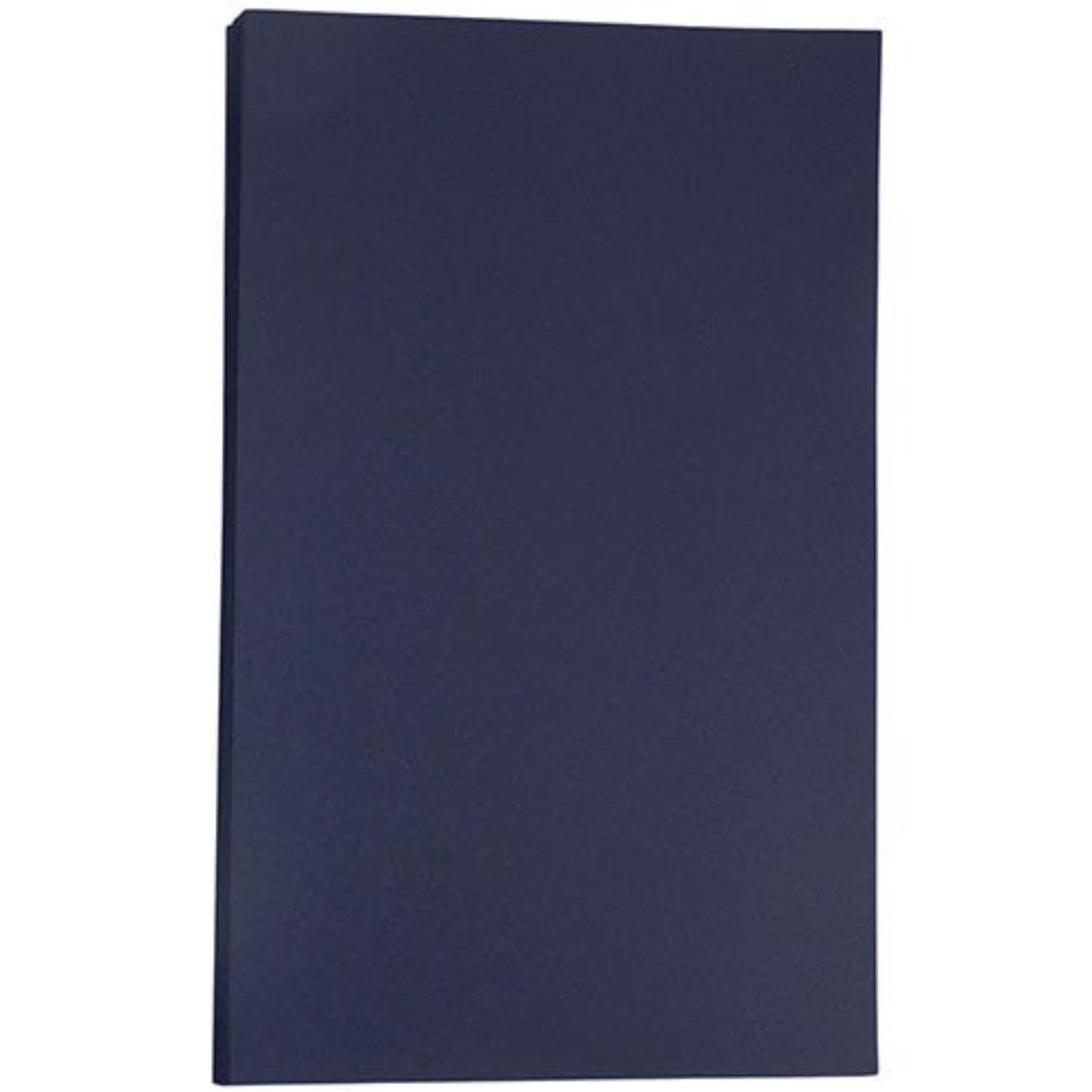 JAM Paper Legal Matte Paper, Navy Blue, Legal (8.5in x 14in), 50 Sheets Per Pack, 28 Lb
