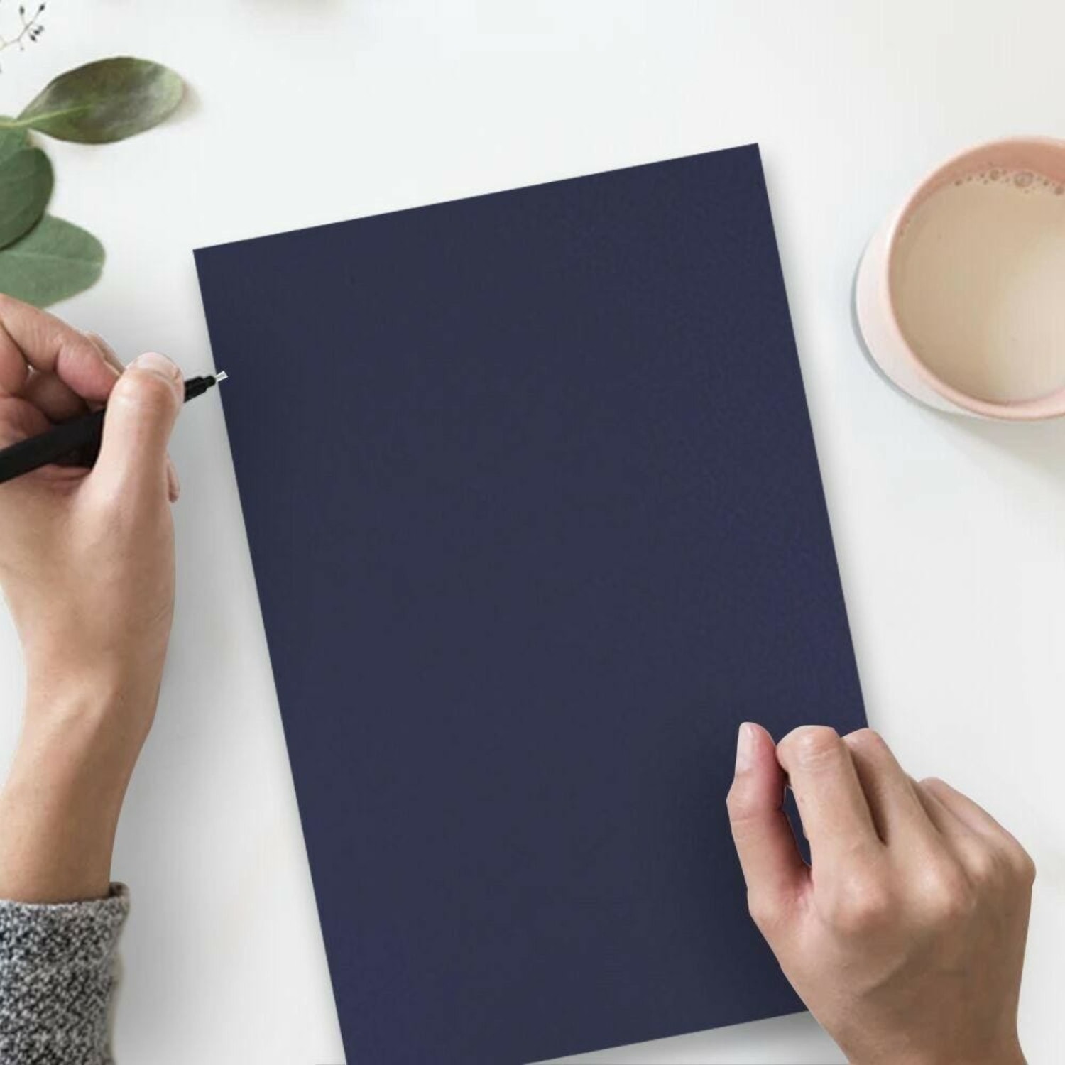 JAM Paper Legal Matte Paper, Navy Blue, Legal (8.5in x 14in), 50 Sheets Per Pack, 28 Lb - Image 3