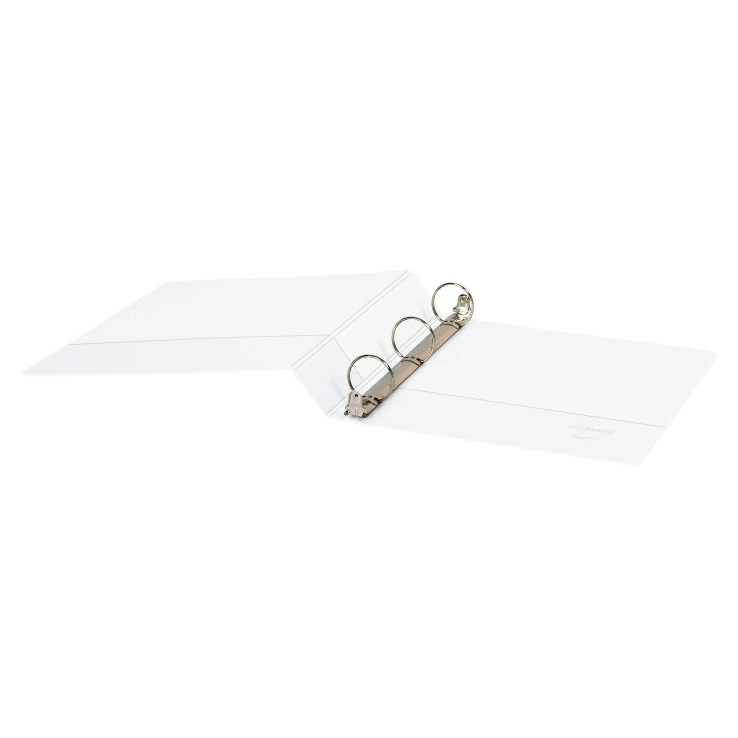 Just Basics Basic View 3-Ring Binder, 1 1/2in Round Rings, White - Image 5
