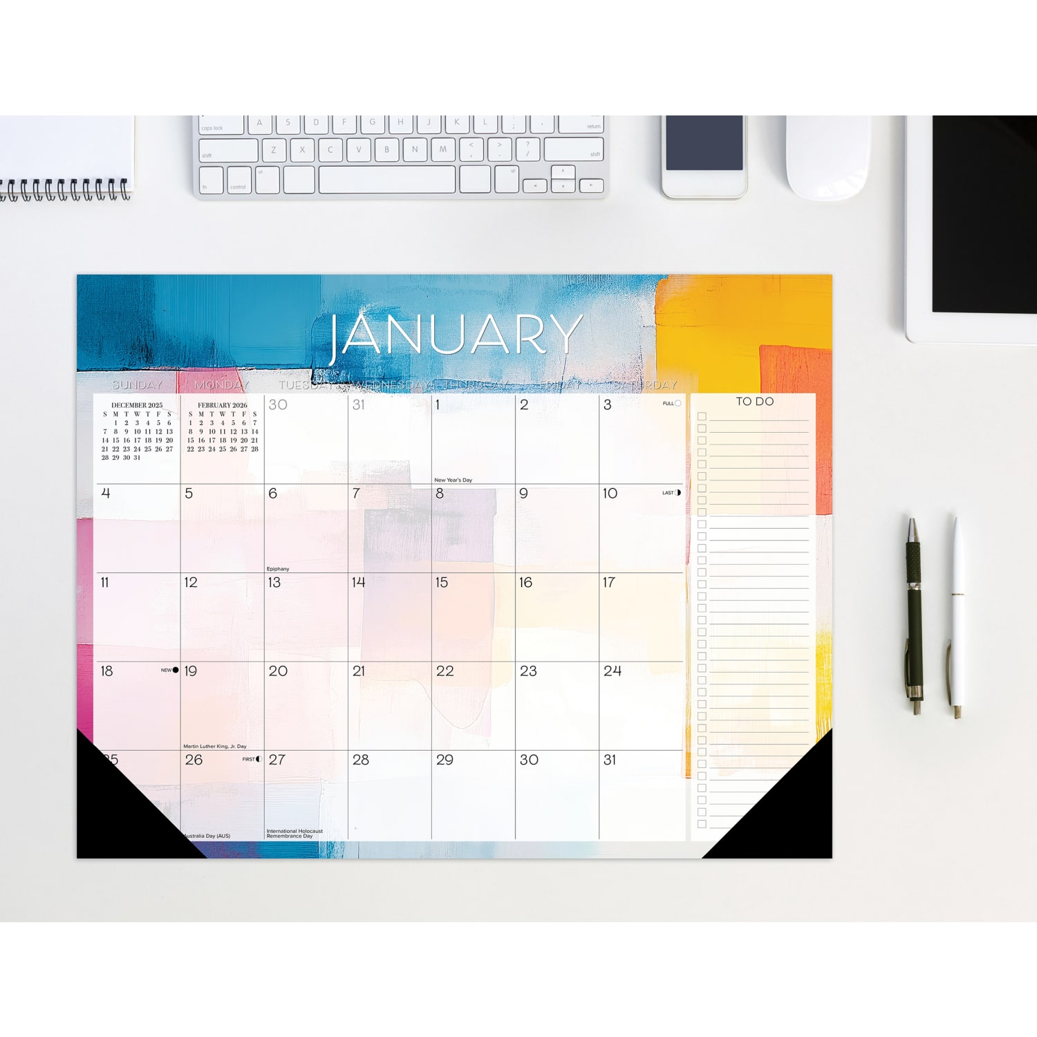 2026 Willow Creek Press Desk Pad Calendar, 22in x 17in, Abstract Art, January To December, 57193 - Image 3