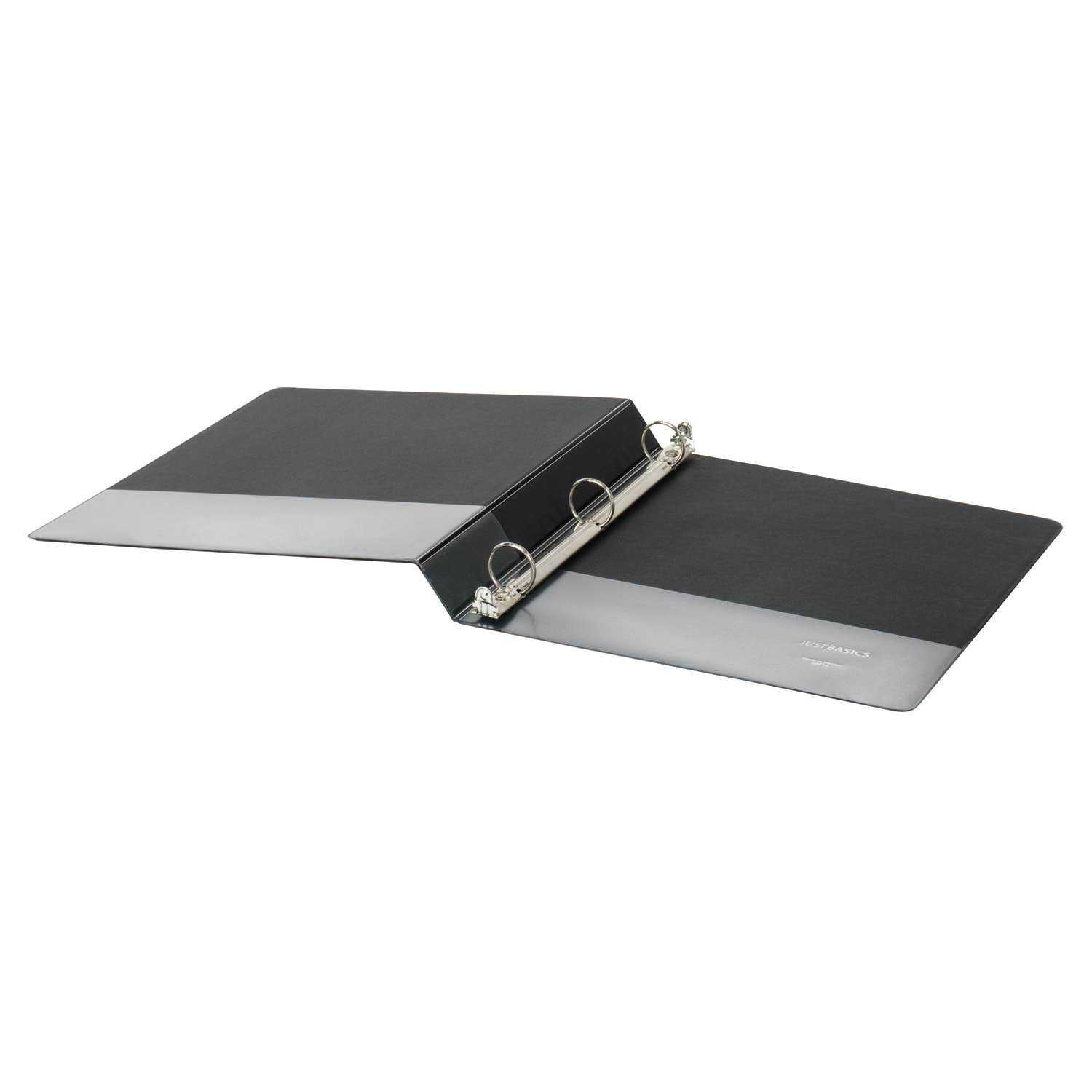 Just Basics Basic View 3-Ring Binder, 1in Round Rings, Black - Image 5