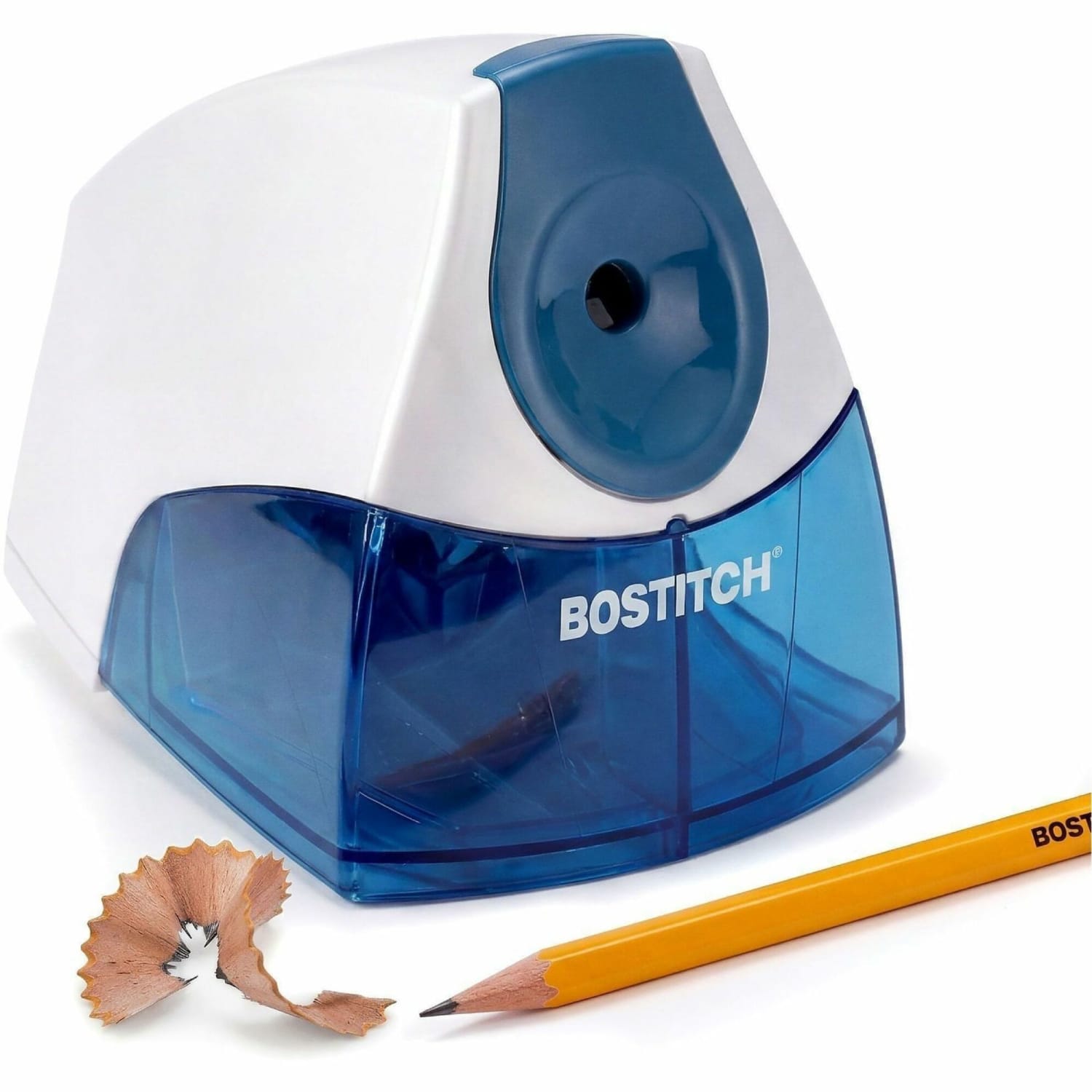 Stanley-Bostitch Personal Electric Desktop Pencil Sharpener, Blue/Silver - Image 4