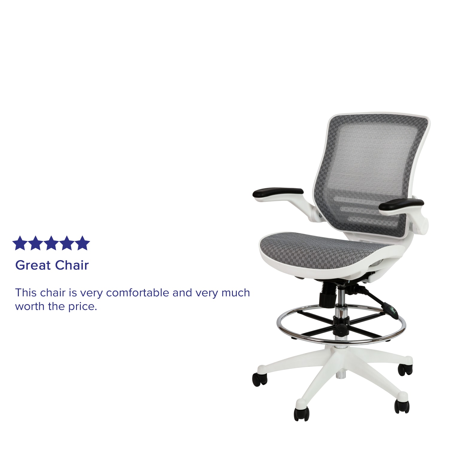 Flash Furniture MidBack Transparent Mesh Drafting Chair With FlipUp Arms GrayWhite PopularChairscom Flash Furniture Mid Back Transparent Mesh Drafting Chair With Flip Up Arms GrayWhite PopularChairscom