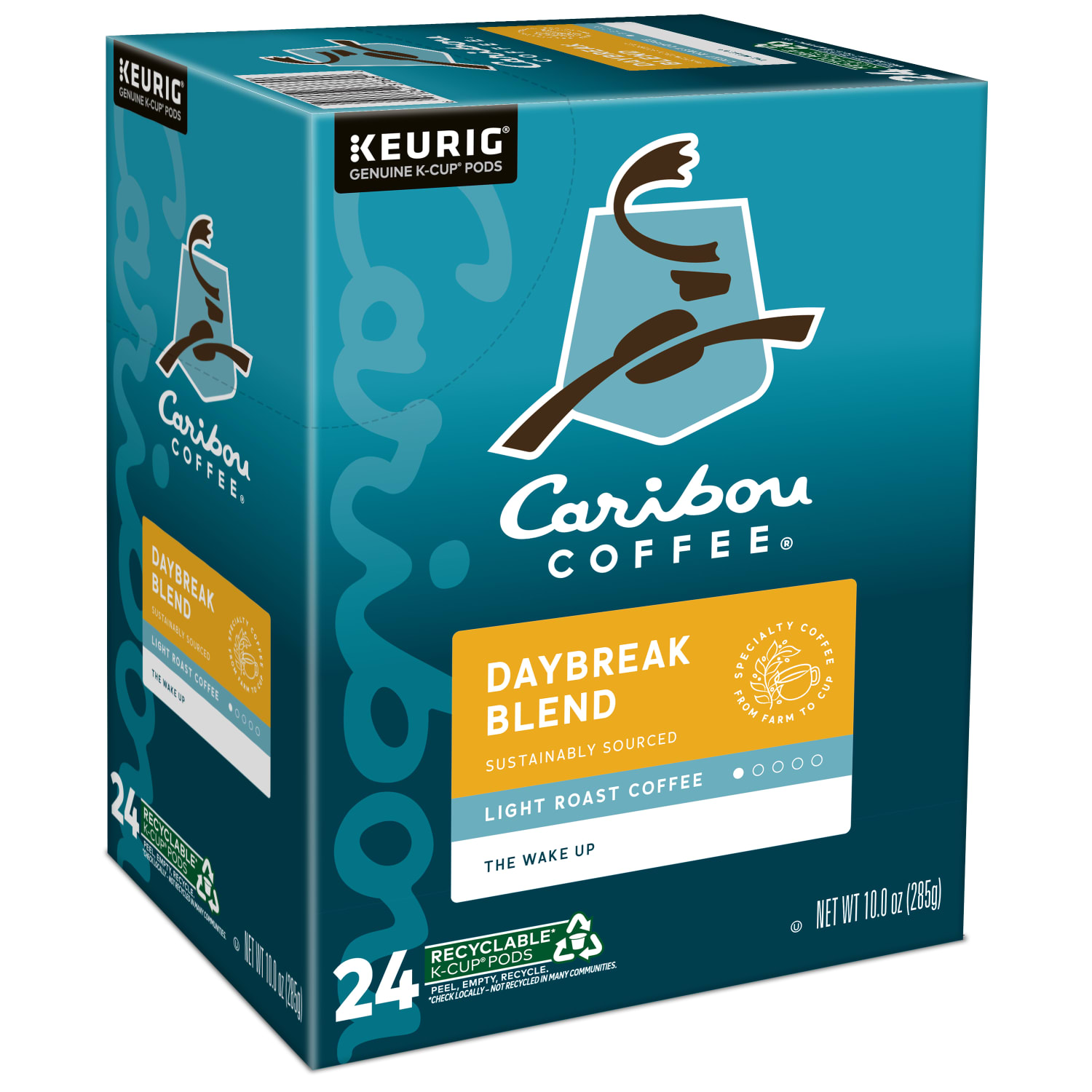 Caribou Coffee Daybreak Blend Keurig Single-Serve K-Cup Pods, Light Roast, 24 Pods Per Pack, Case Of 4 Packs - Image 5