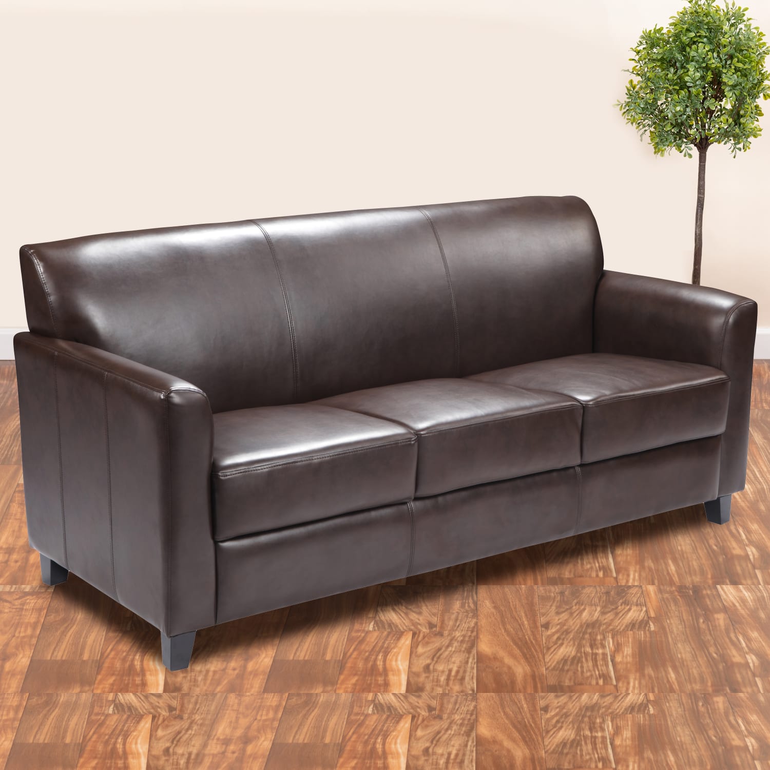 Flash Furniture Hercules Diplomat Bonded LeatherSoft™ Sofa Brown PopularChairscom