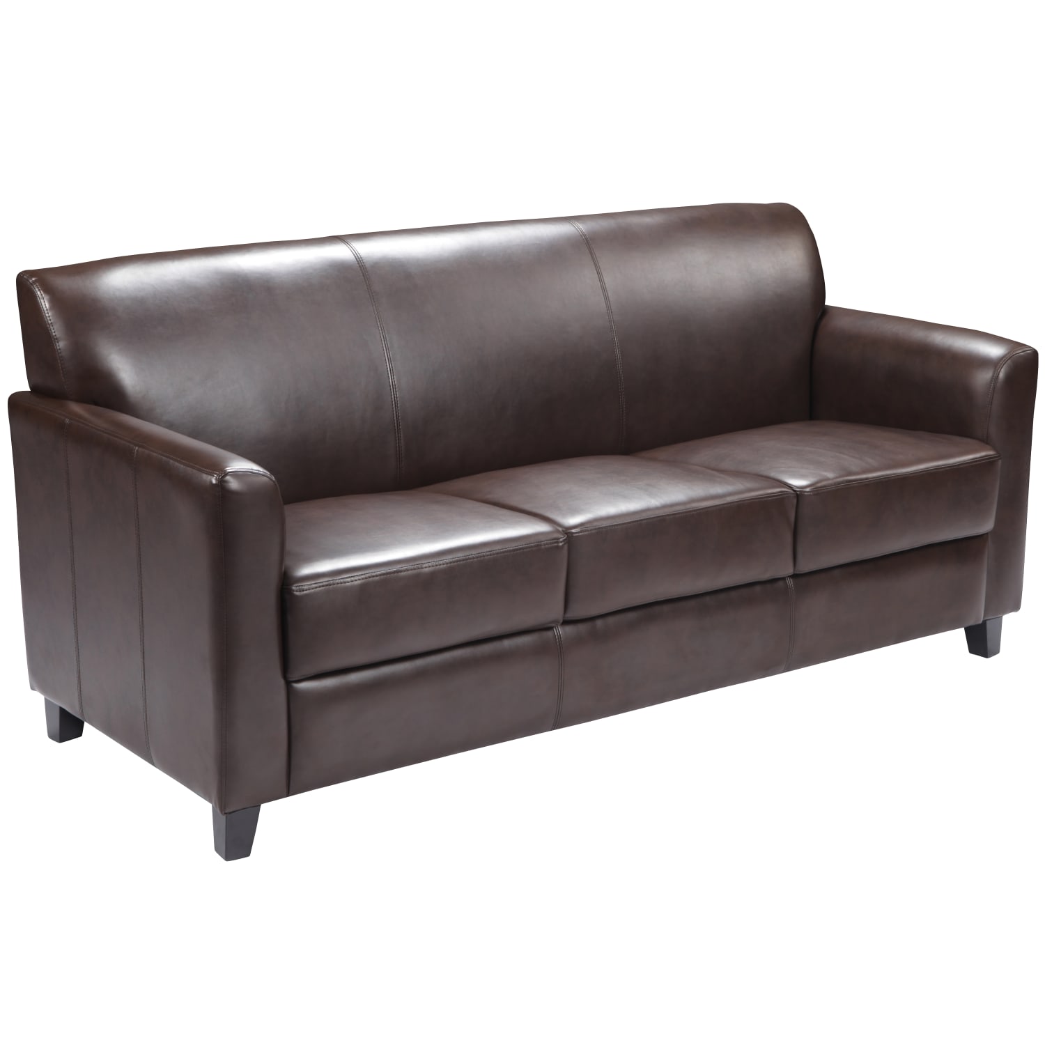 Flash Furniture Hercules Diplomat Bonded LeatherSoft™ Sofa, Brown - Image 3