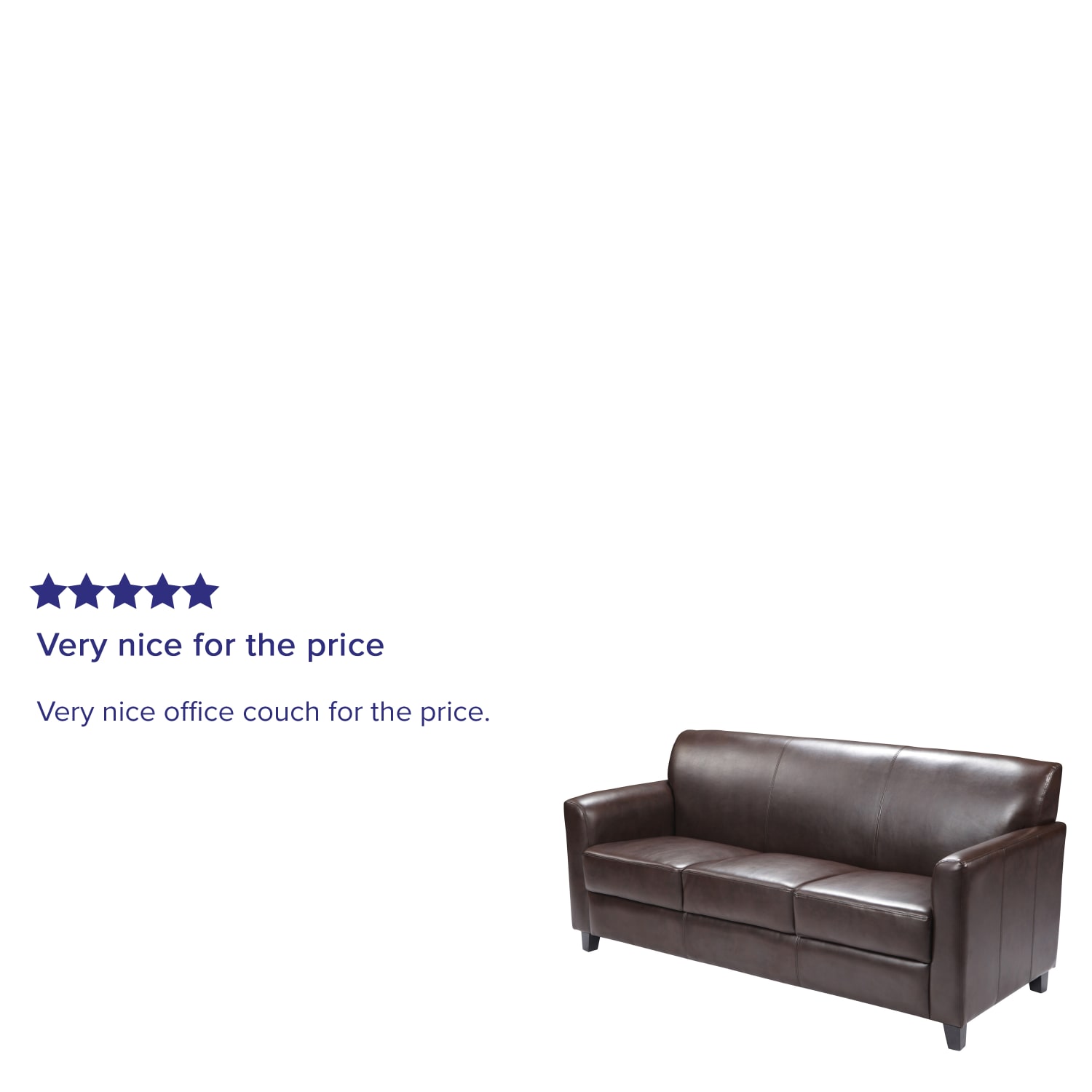 Flash Furniture Hercules Diplomat Bonded LeatherSoft Sofa, Brown - Image 5