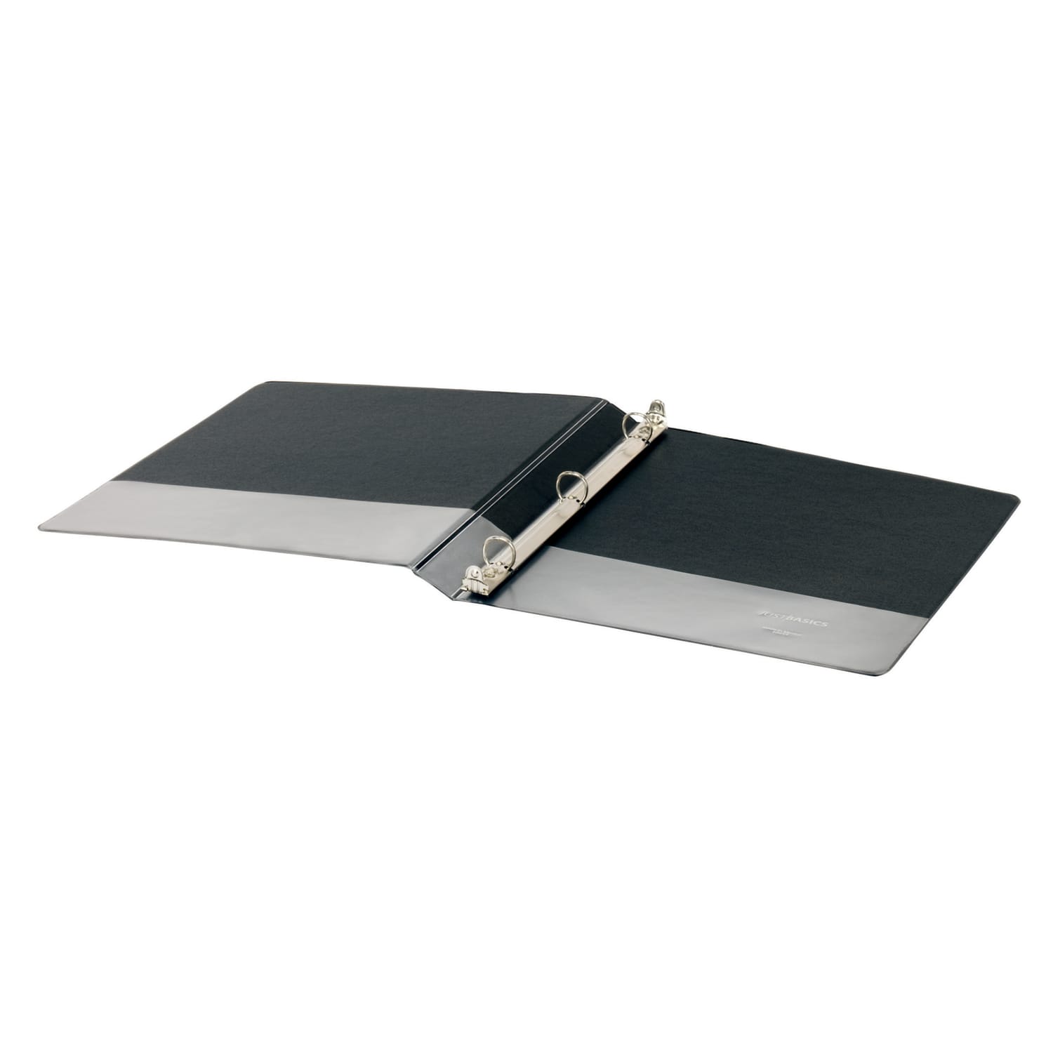 Just Basics Basic View 3-Ring Binder, 1/2in Round Rings, Black - Image 5