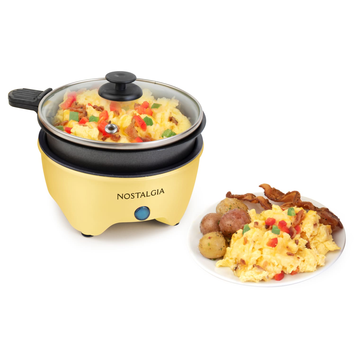 Nostalgia MSK5YW MyMini Personal Electric Skillet, Yellow - Image 4