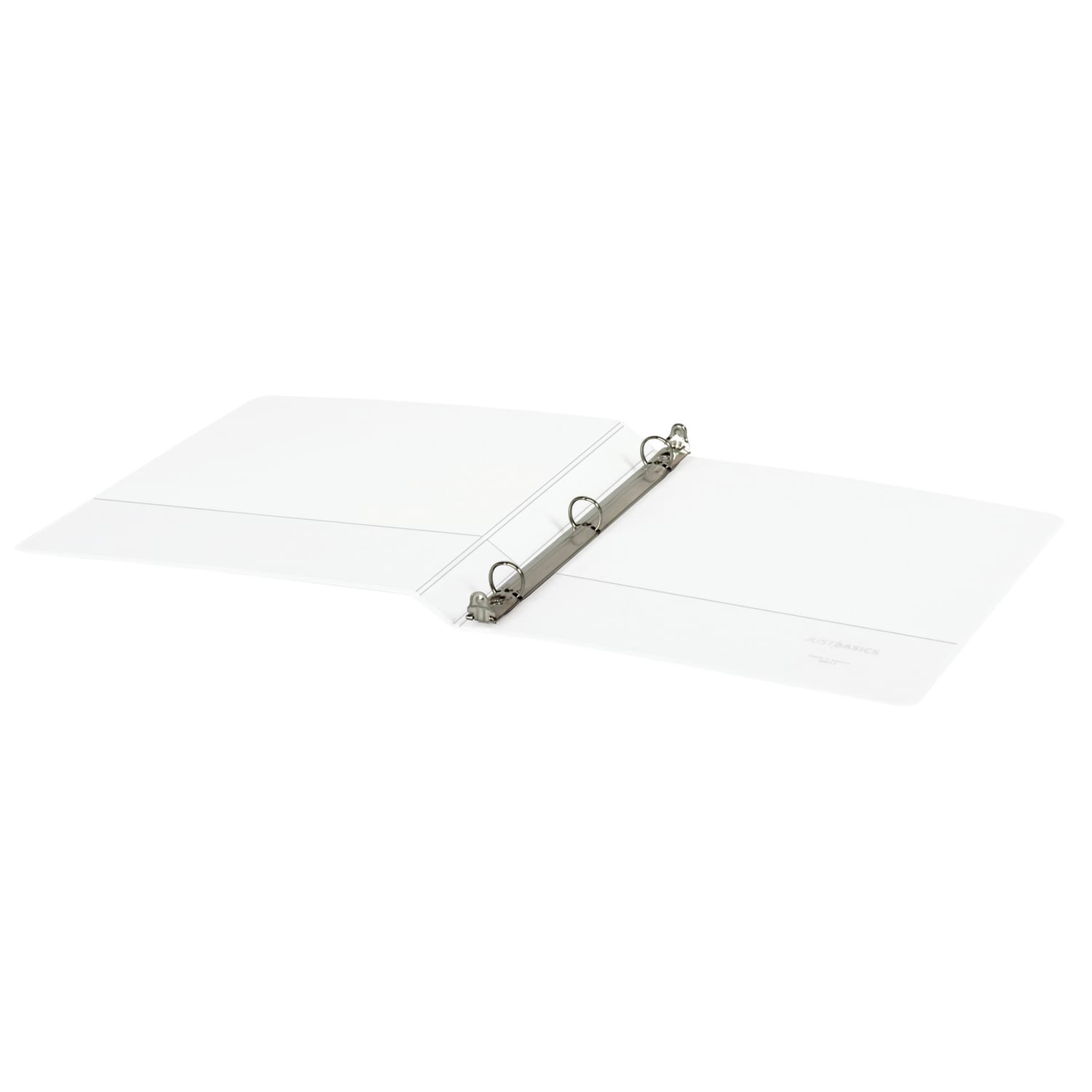 Just Basics Basic View 3-Ring Binder, 1/2in Round Rings, White - Image 5