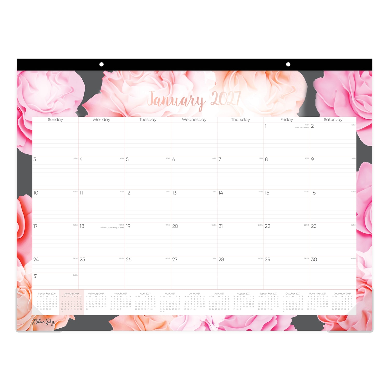 2027 Blue Sky Joselyn Monthly Desk Pad Planning Calendar, 22x17, 0%, Joselyn Theme, Jan-Dec, RY27 - Image 4