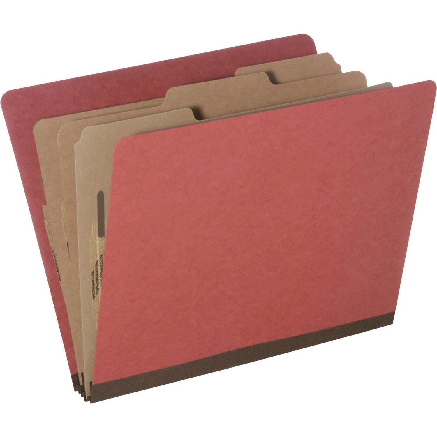 SKILCRAFT Pressboard Classification Folders, Letter Size, 8-Section, 30% Recycled, Earth Red, Pack of 10 (AbilityOne 7530-01-572-6208) - Image 3