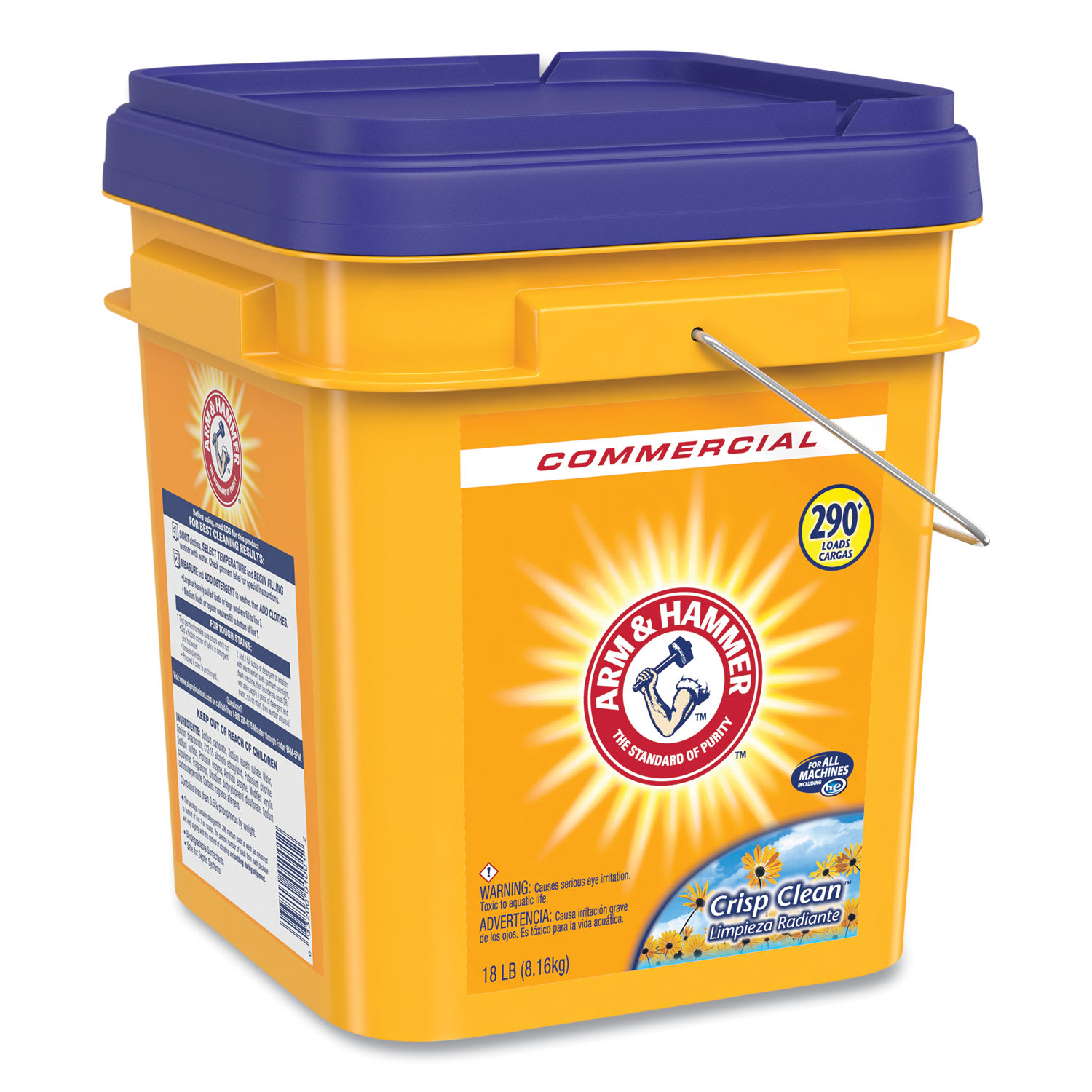 Arm & Hammer Powder Laundry Detergent, Crisp Clean, 18 lb Pail - Image 4