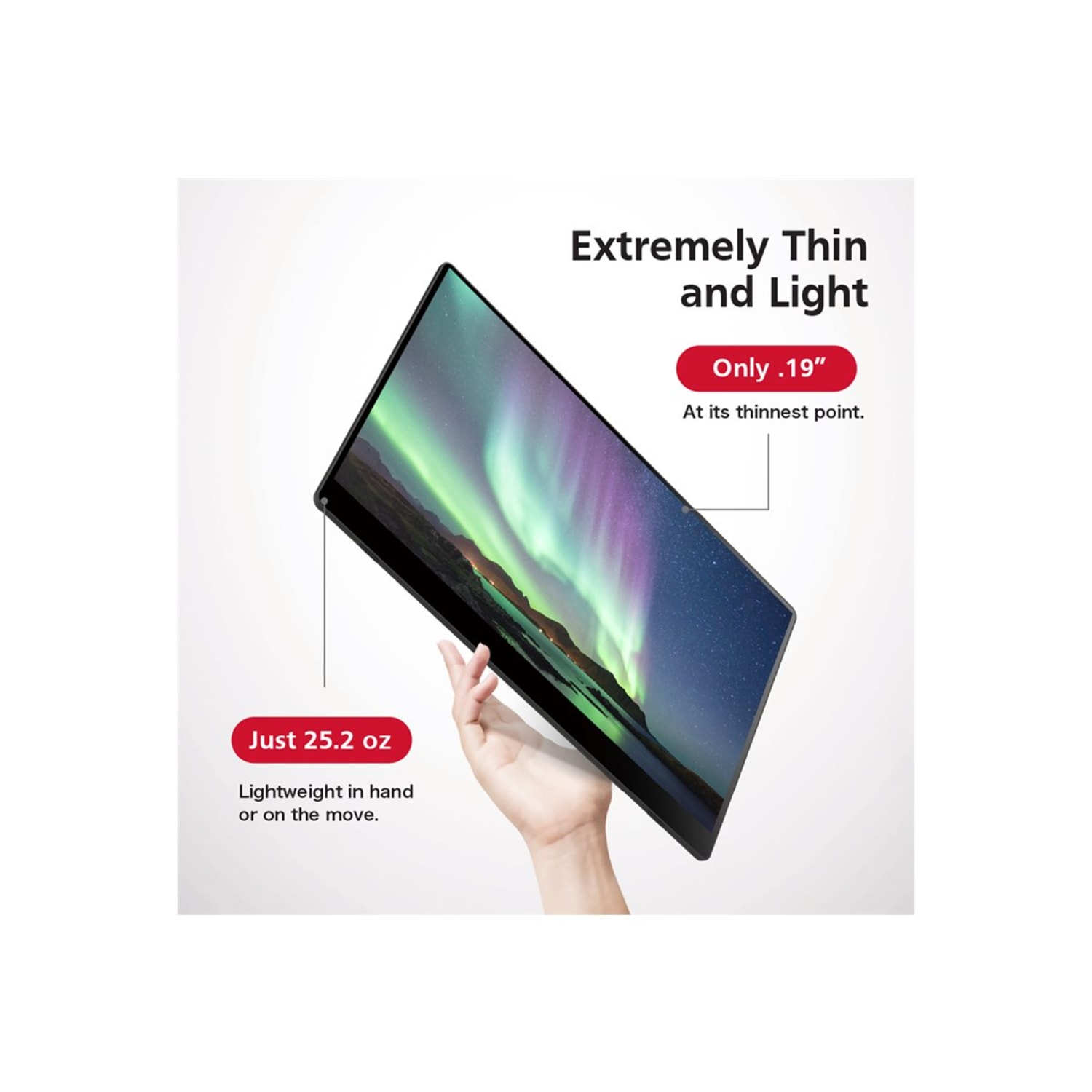 Ricoh 150BW - OLED monitor - 15.6in - portable - touchscreen - 1920 x 1080 Full HD (1080p) @ 60 Hz - 300 cd/m2 - 100000:1 - 1 ms - 2xUSB-C - speakers - Image 6