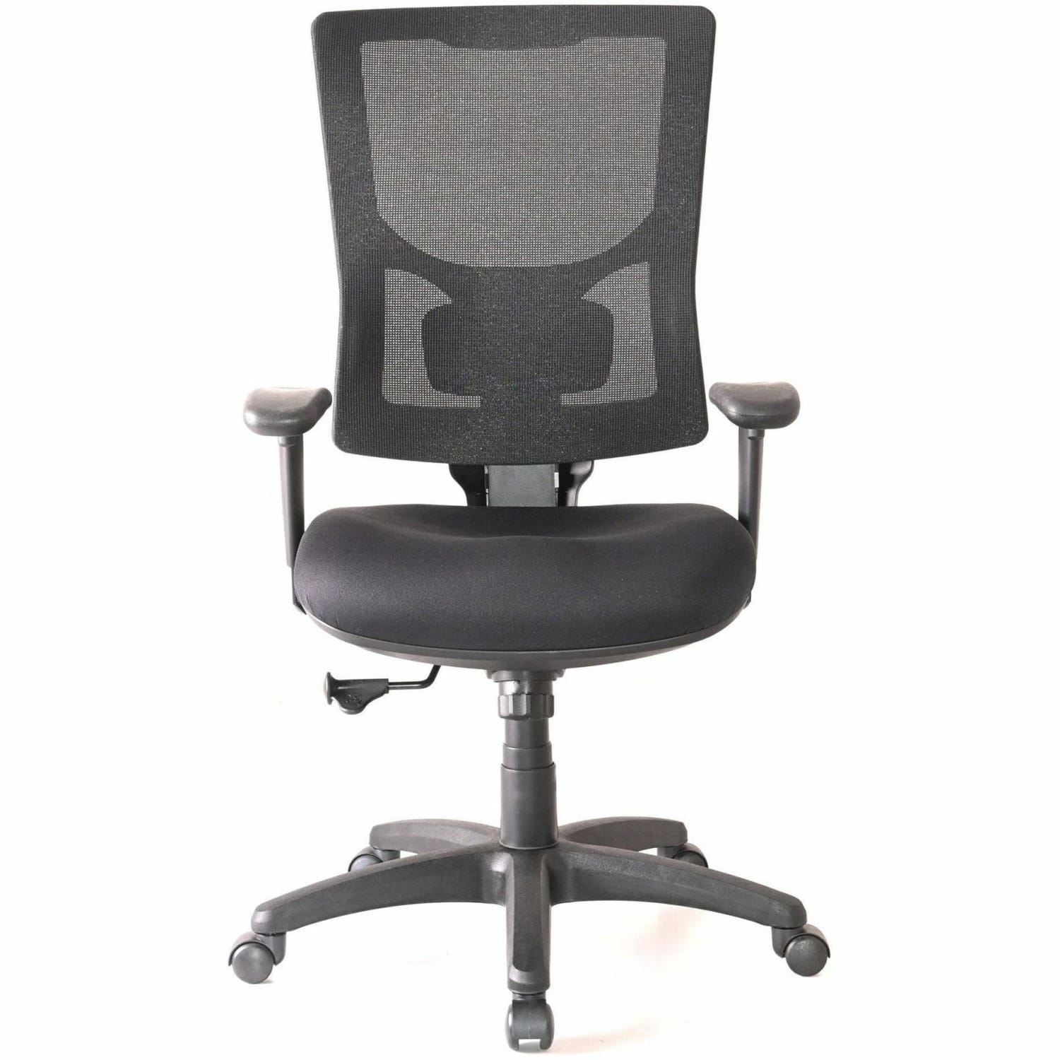 Lorell Conjure High-Back Swivel/Tilt Office Chair - Fabric, Polyurethane, Molded Foam Seat Material - High Back - Black - Armrest - 1 Each - Image 3