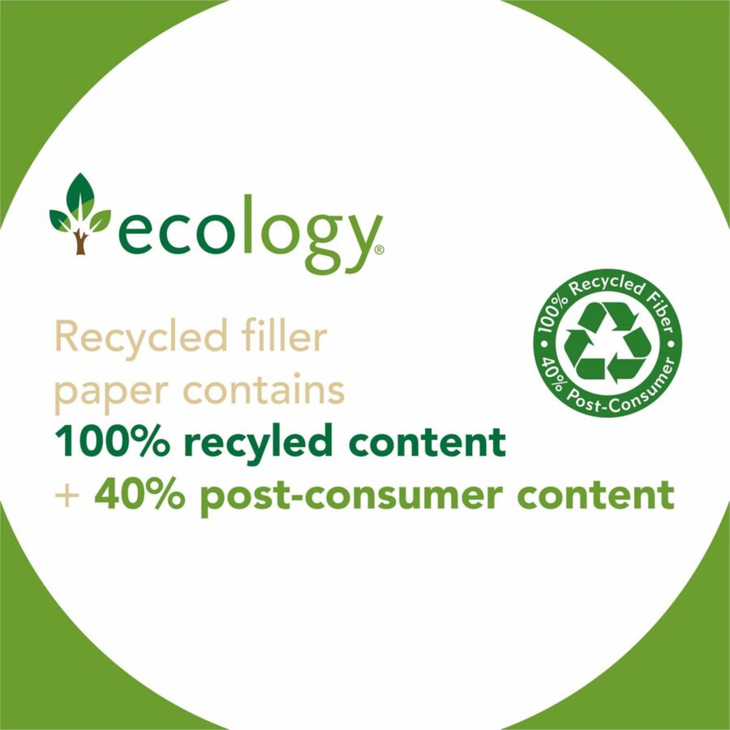 Ecology  College-Lined Filler Paper, Letter Size Paper, White, Pack Of 150 Sheets - Image 3
