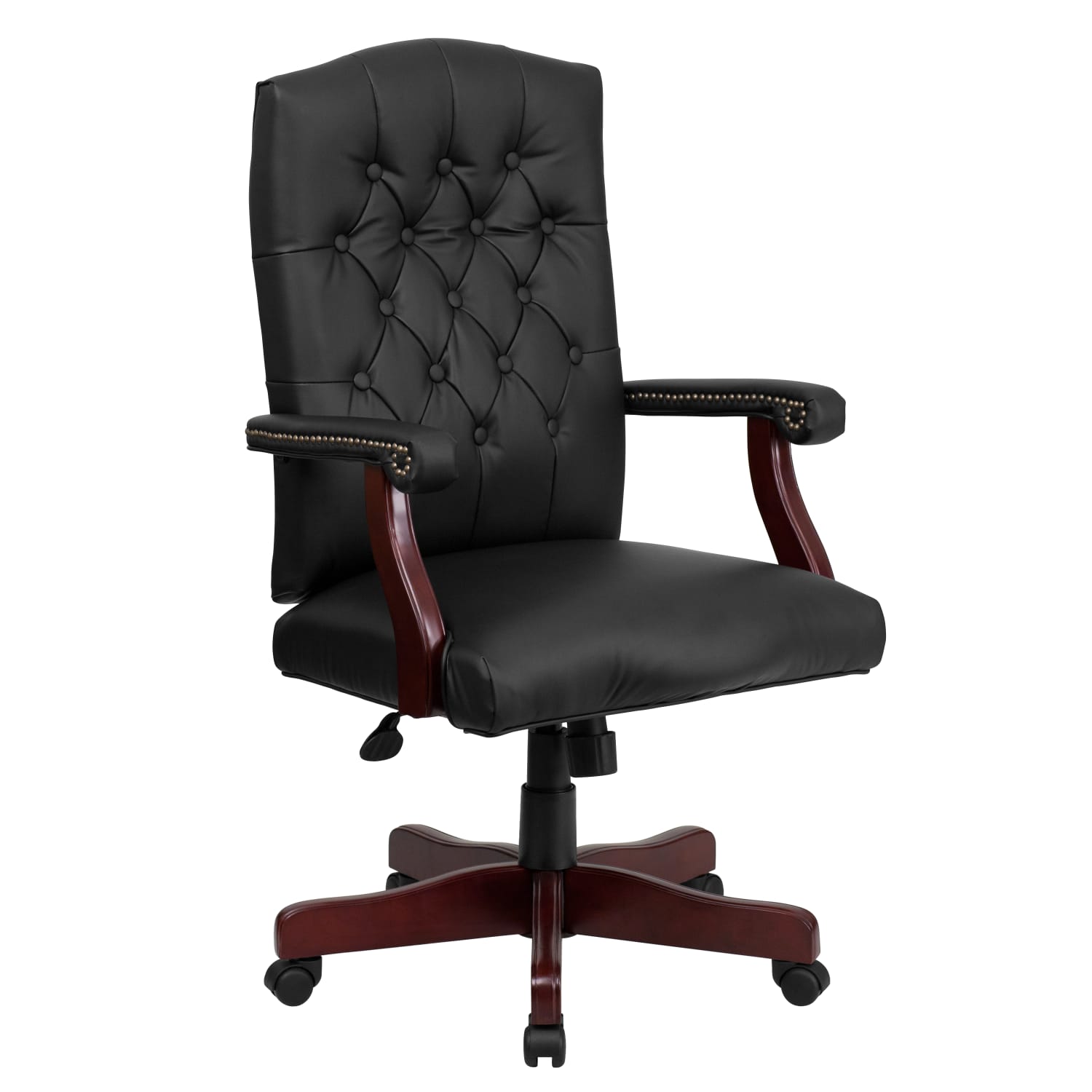 Flash Furniture Martha Washington LeatherSoft Faux Leather High-Back Swivel Office Chair, Black - Image 3
