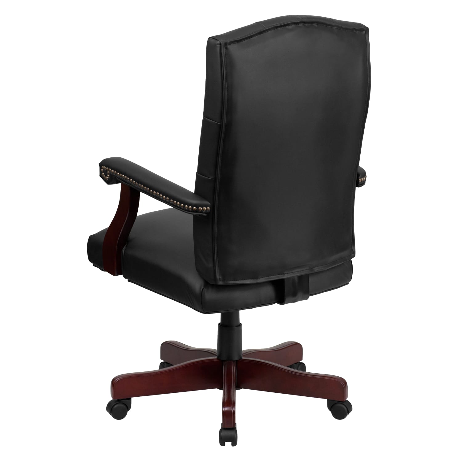Flash Furniture Martha Washington LeatherSoft Faux Leather High-Back Swivel Office Chair, Black - Image 8