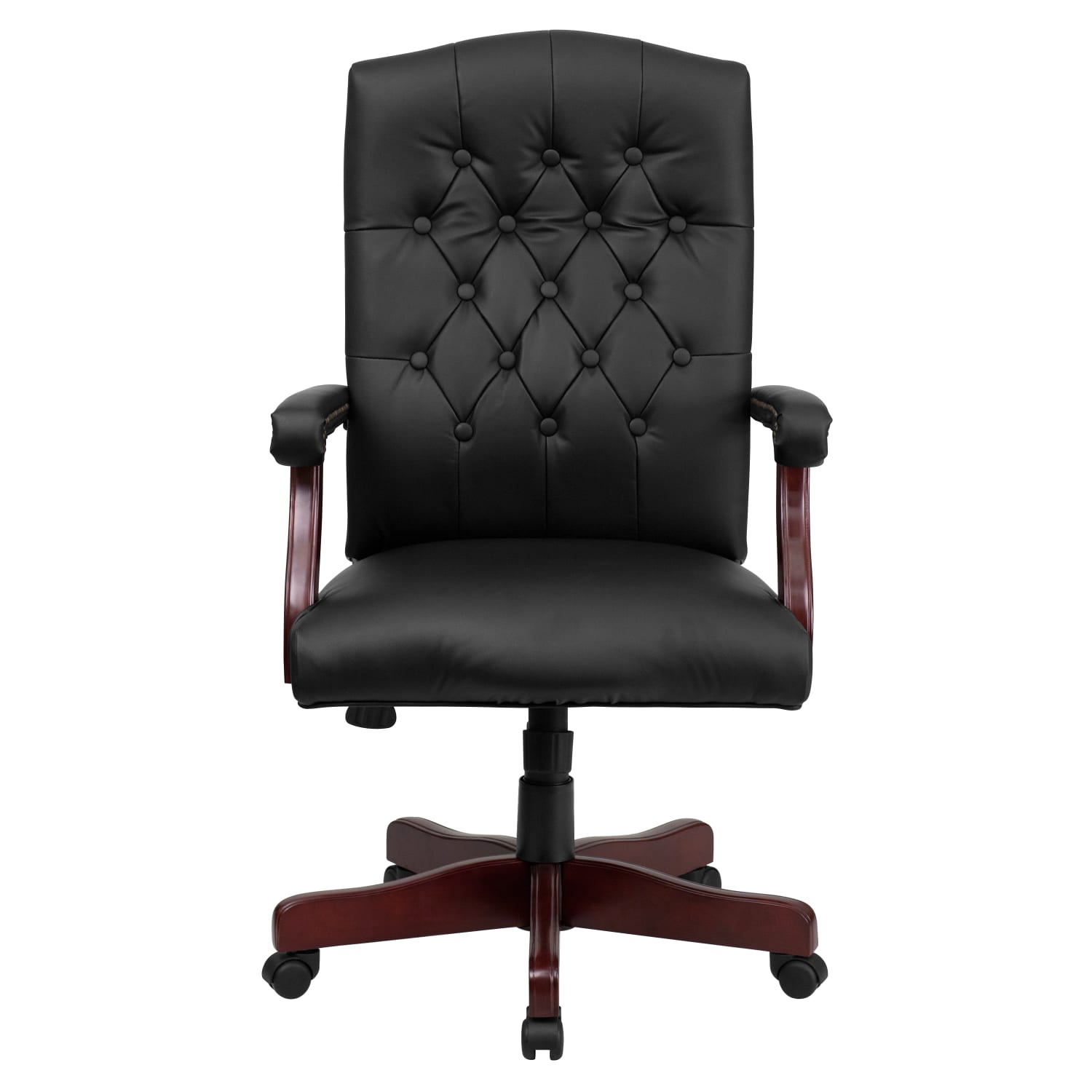 Flash Furniture Martha Washington LeatherSoft Faux Leather High-Back Swivel Office Chair, Black - Image 11