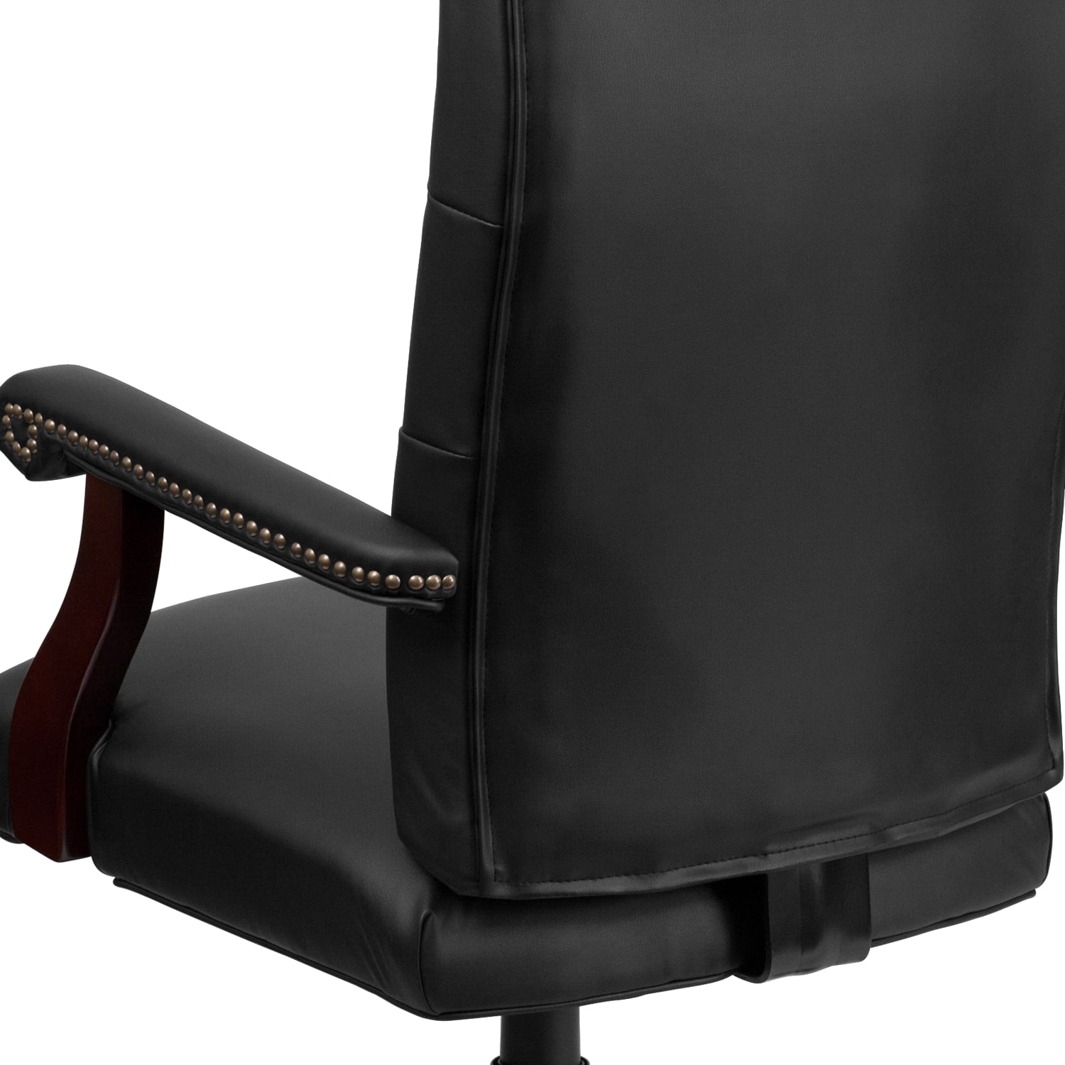 Flash Furniture Martha Washington LeatherSoft Faux Leather High-Back Swivel Office Chair, Black - Image 12