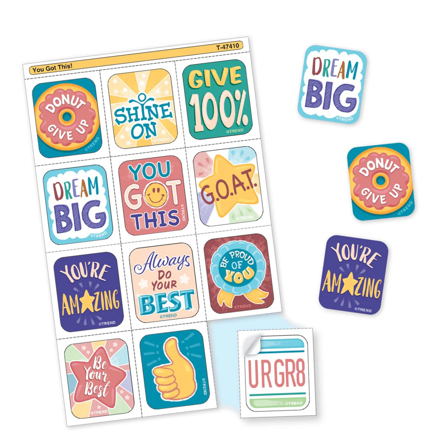 TREND Tear & Share Stickers, You Got This!, 60 Per Pack, Set Of 6 Packs - Image 4