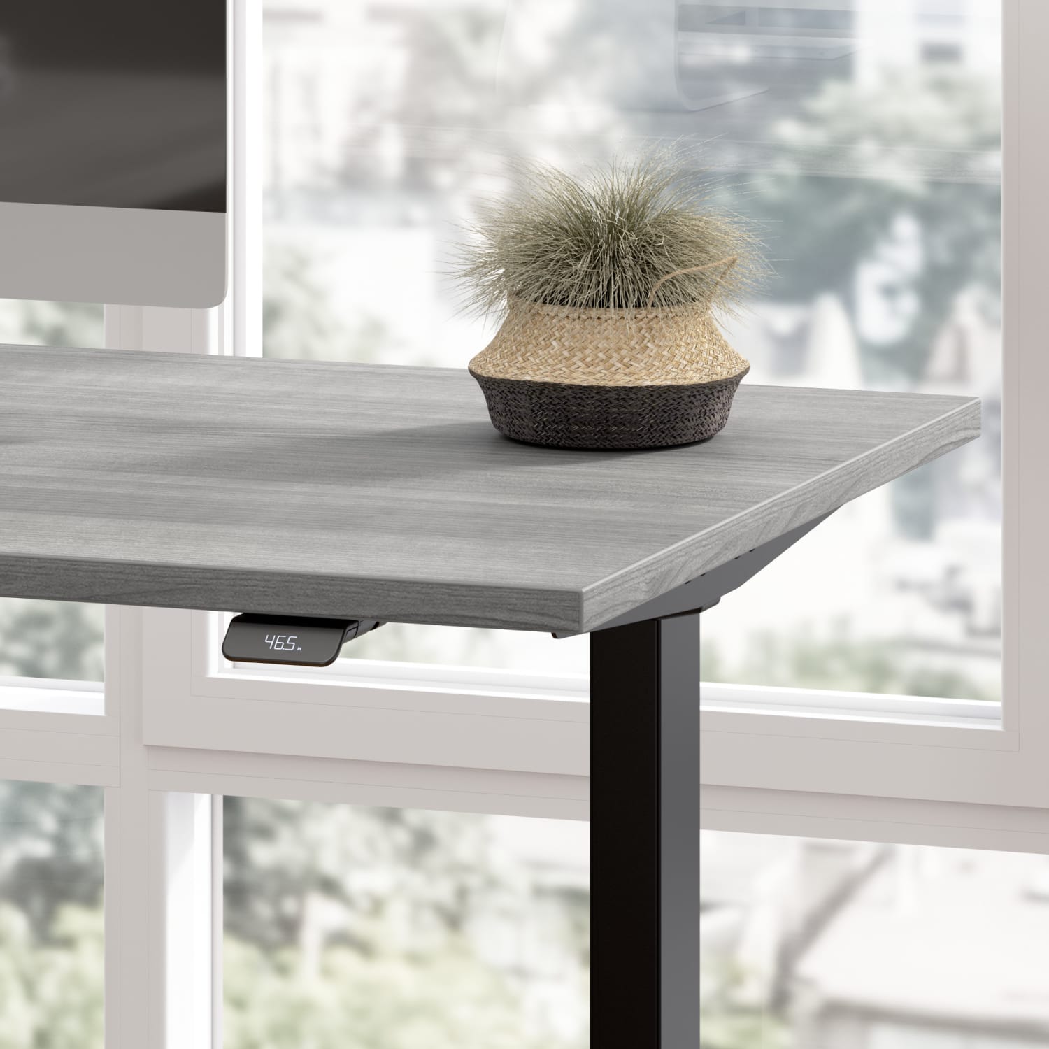 Bush Business Furniture Move 40 Series Electric 60inW x 30inD Electric Height-Adjustable Standing Desk, Platinum Gray/Black, Standard Delivery - Image 5