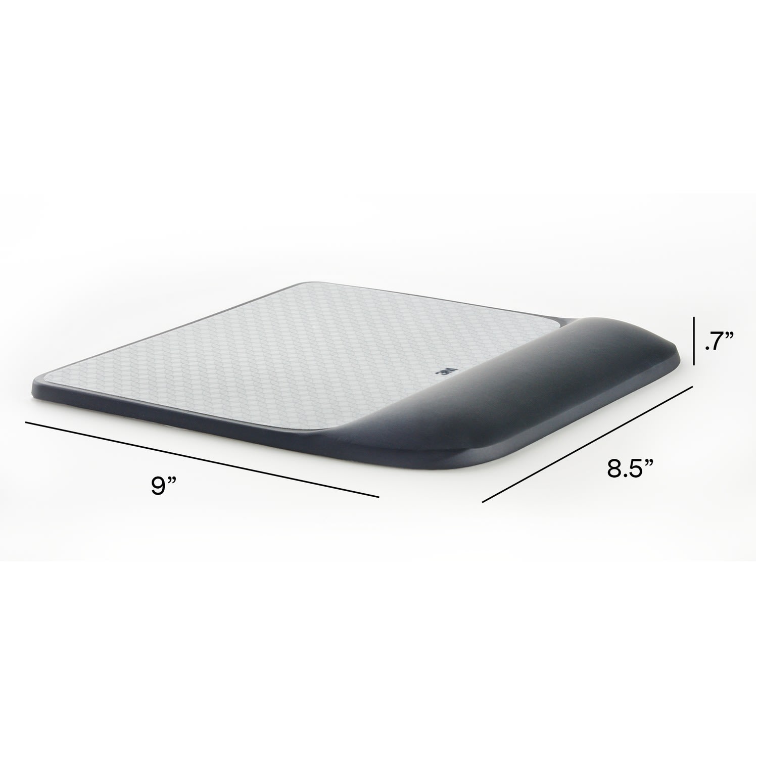 3M Precise Mouse Pad With Gel Wrist Rest, Gray/Black - Image 4