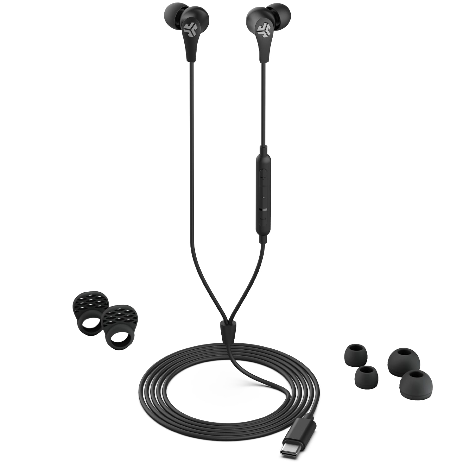 JLab Audio JBUDS PRO USB-C Wired Earbuds, Black - Image 3
