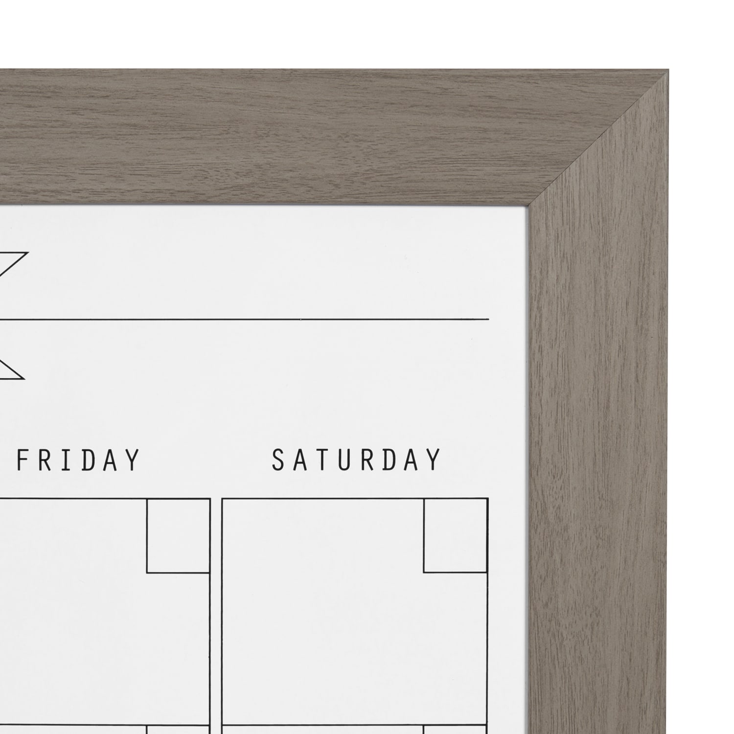 DesignOvations Beatrice Magnetic Framed Dry-Erase Monthly Calendar, Melamine, 23in x 29in, White, Gray Plastic Frame - Image 4