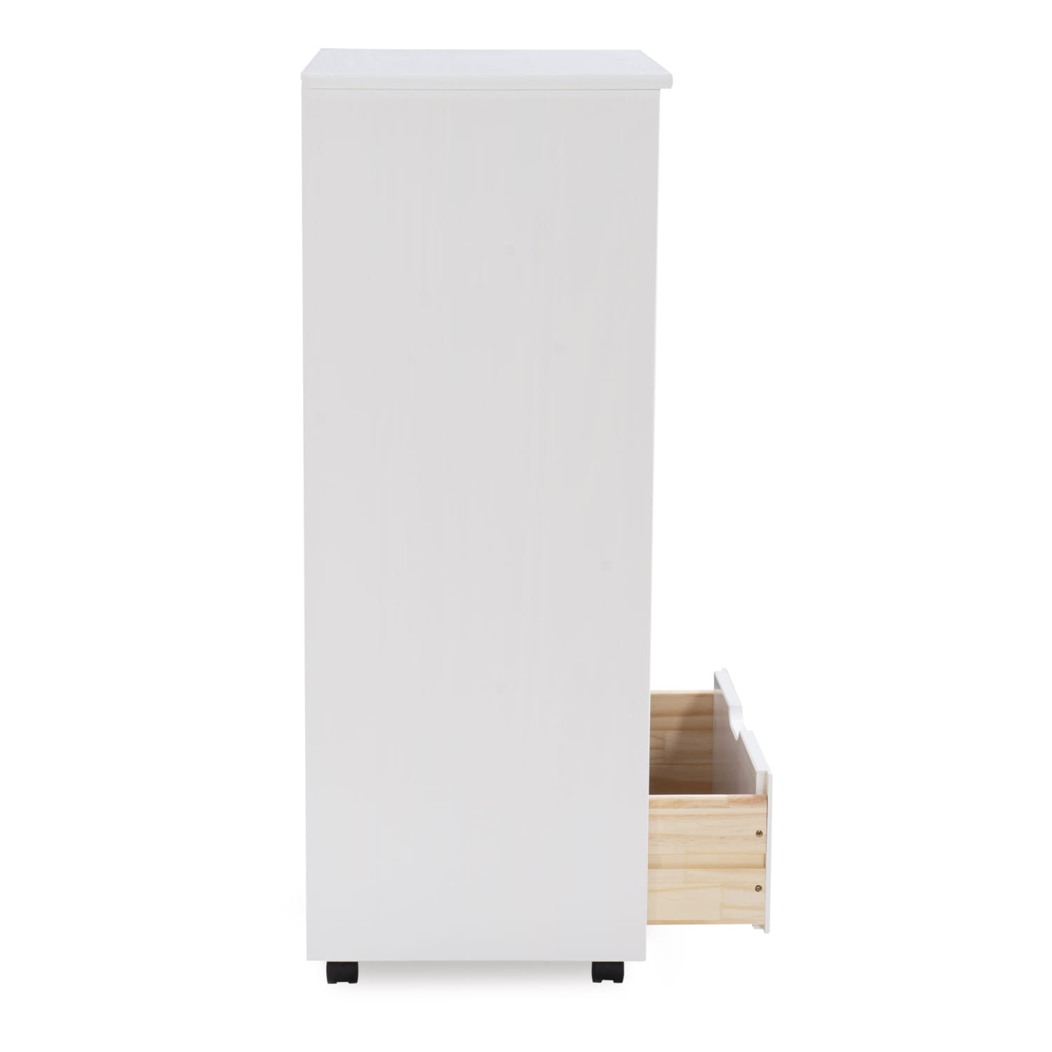 Linon Casimer 8-Drawer Rolling Home Office Storage Cart, White - Image 6