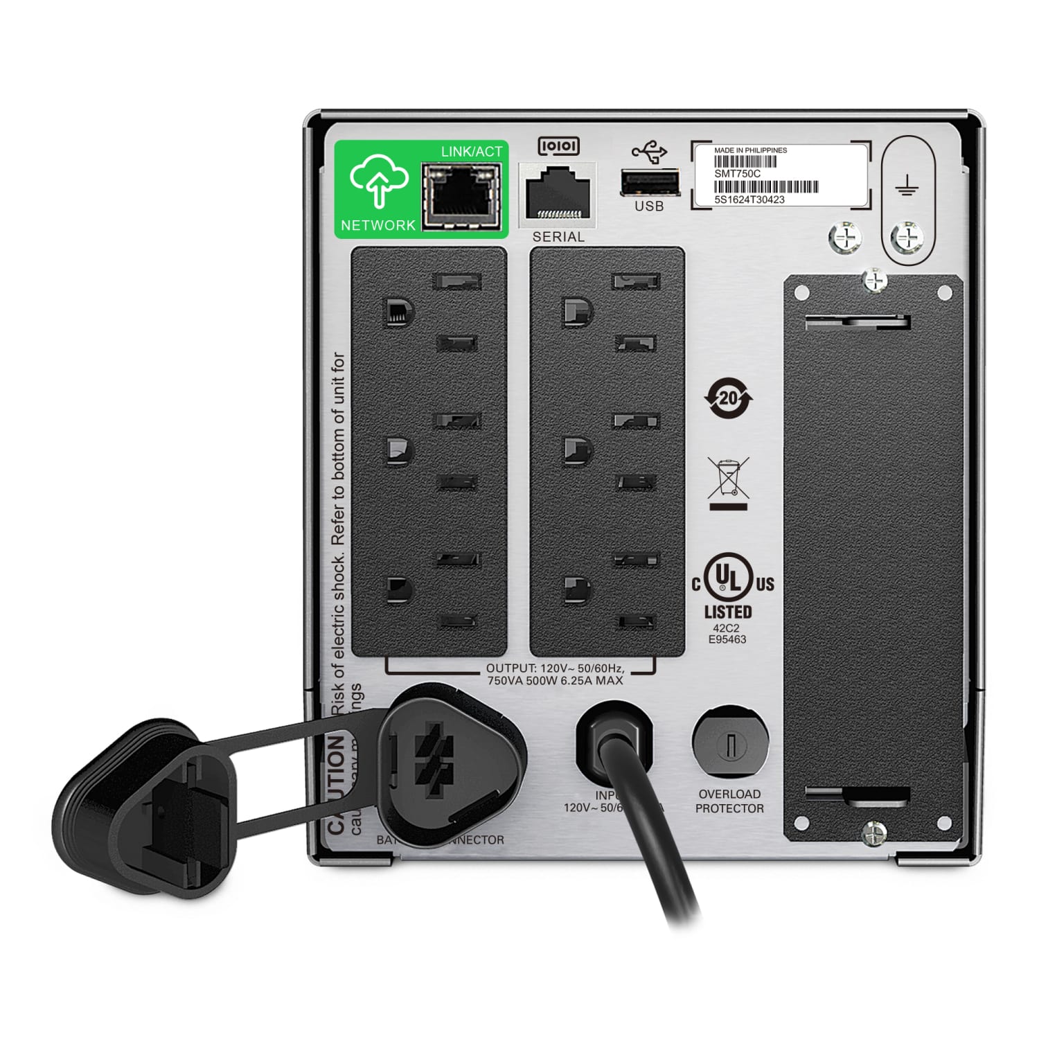 APC 6-Outlet Smart-UPS With SmartConnect, 750VA/500W, SMT750C - Image 3