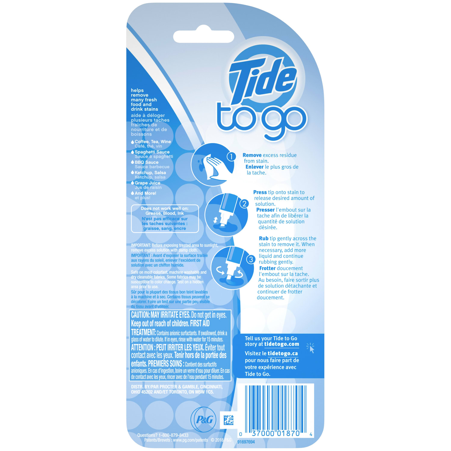 Tide To Go Instant Stain Remover, 0.33 Oz Tube - Image 3