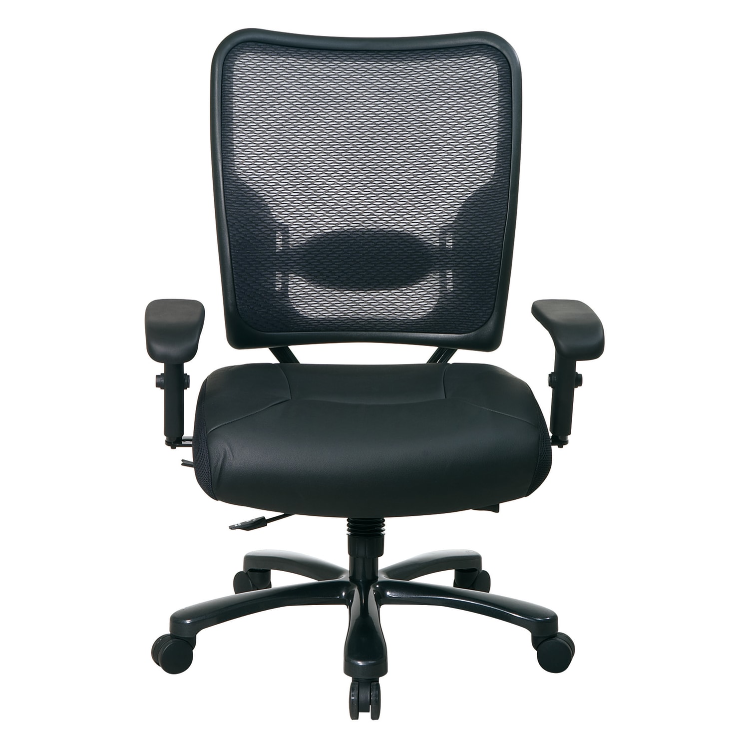 Office Star Big And Tall Fabric/Air Grid Mesh Back High-Back Chair, Black - Image 3