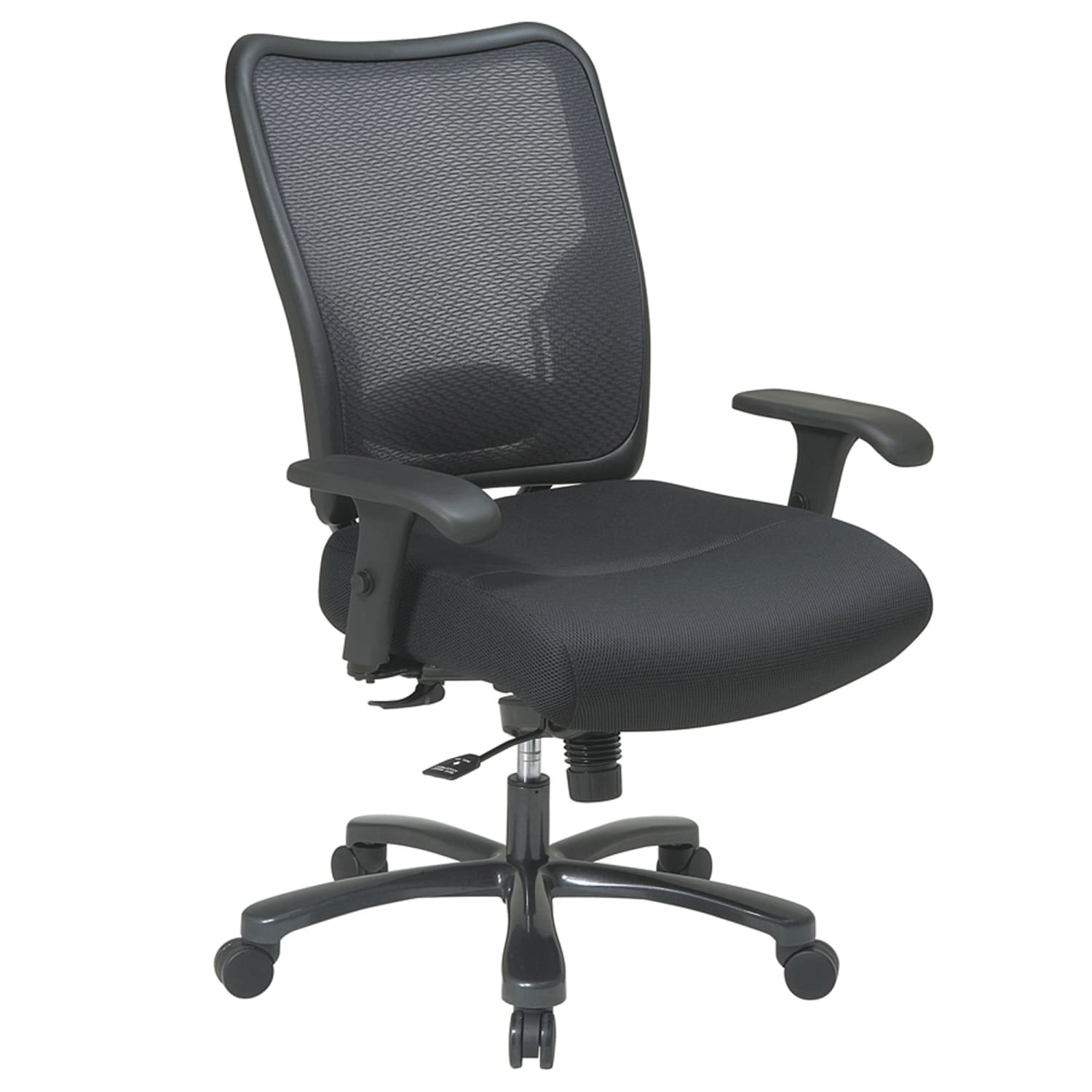 Office Star Big And Tall FabricAir Grid Mesh Back High Back Chair Black PopularChairscom