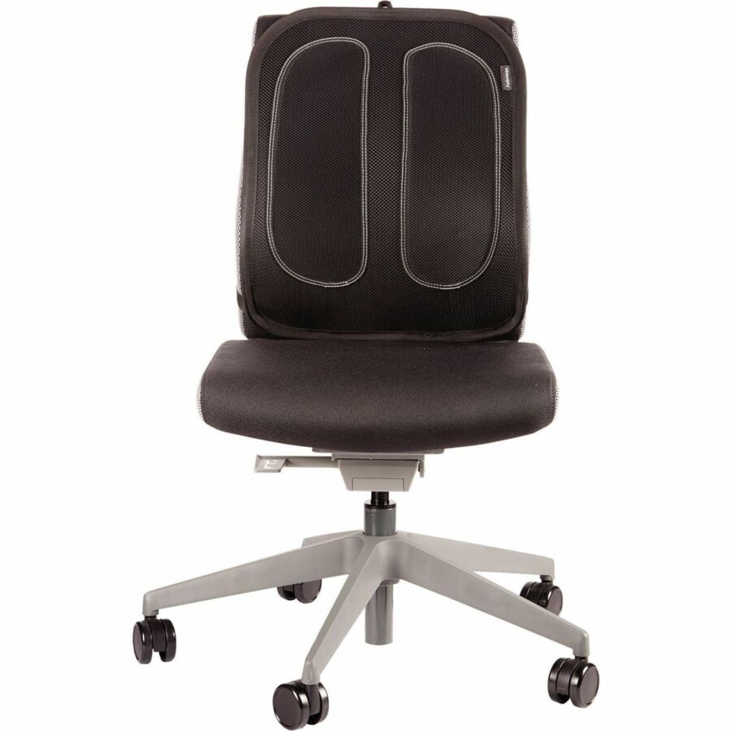Fellowes Office Suites Mesh Back Support - Fellowes Office Suites Mesh Back Support - Strap Mount - Black - Mesh Fabric - 1 Each - Image 4