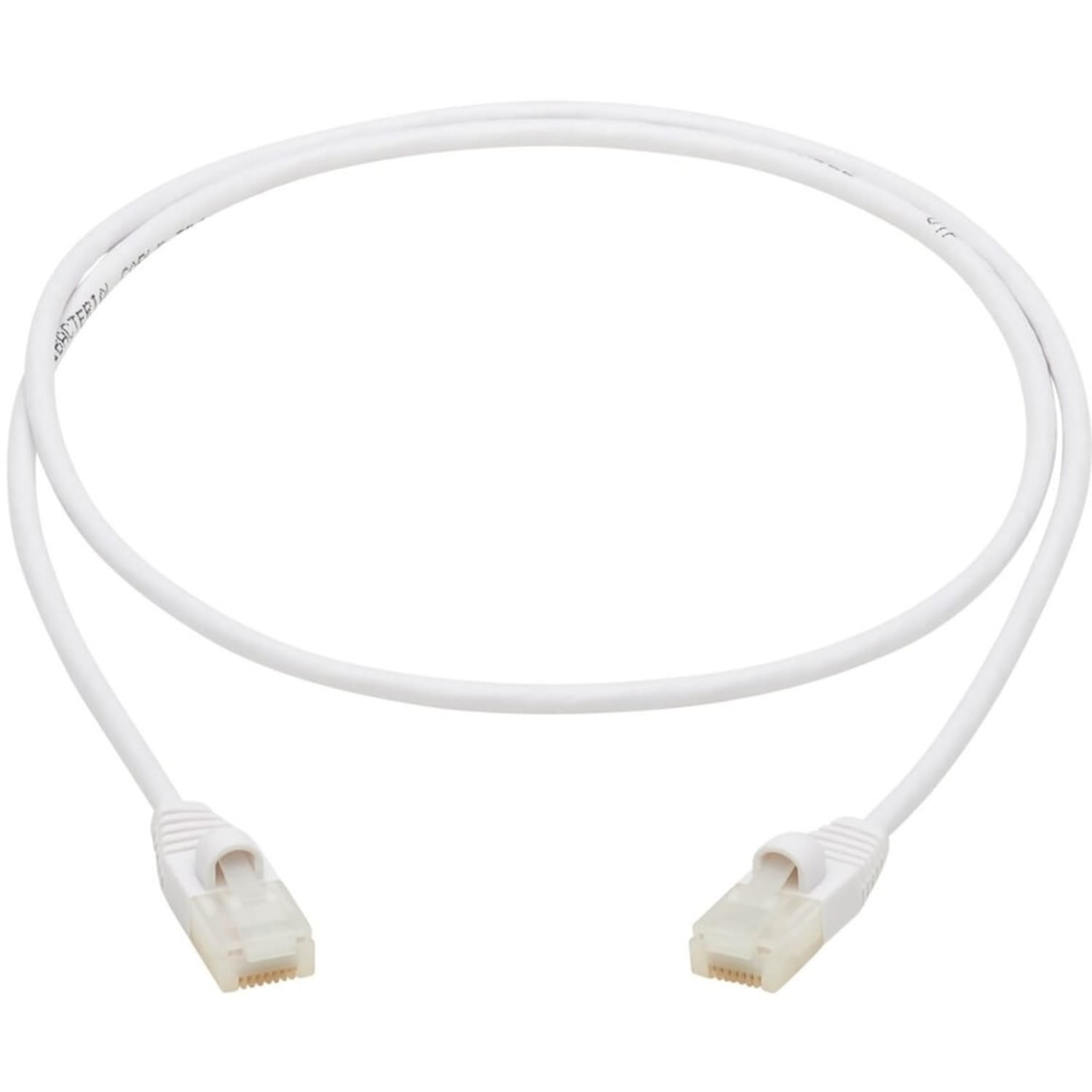 Tripp Lite Safe-IT Cat6a Ethernet Cable Antibacterial Snagless Slim M/M 2ft  - 10 Gbit/s - Gold Plated Contact - 28 AWG - White - Image 4