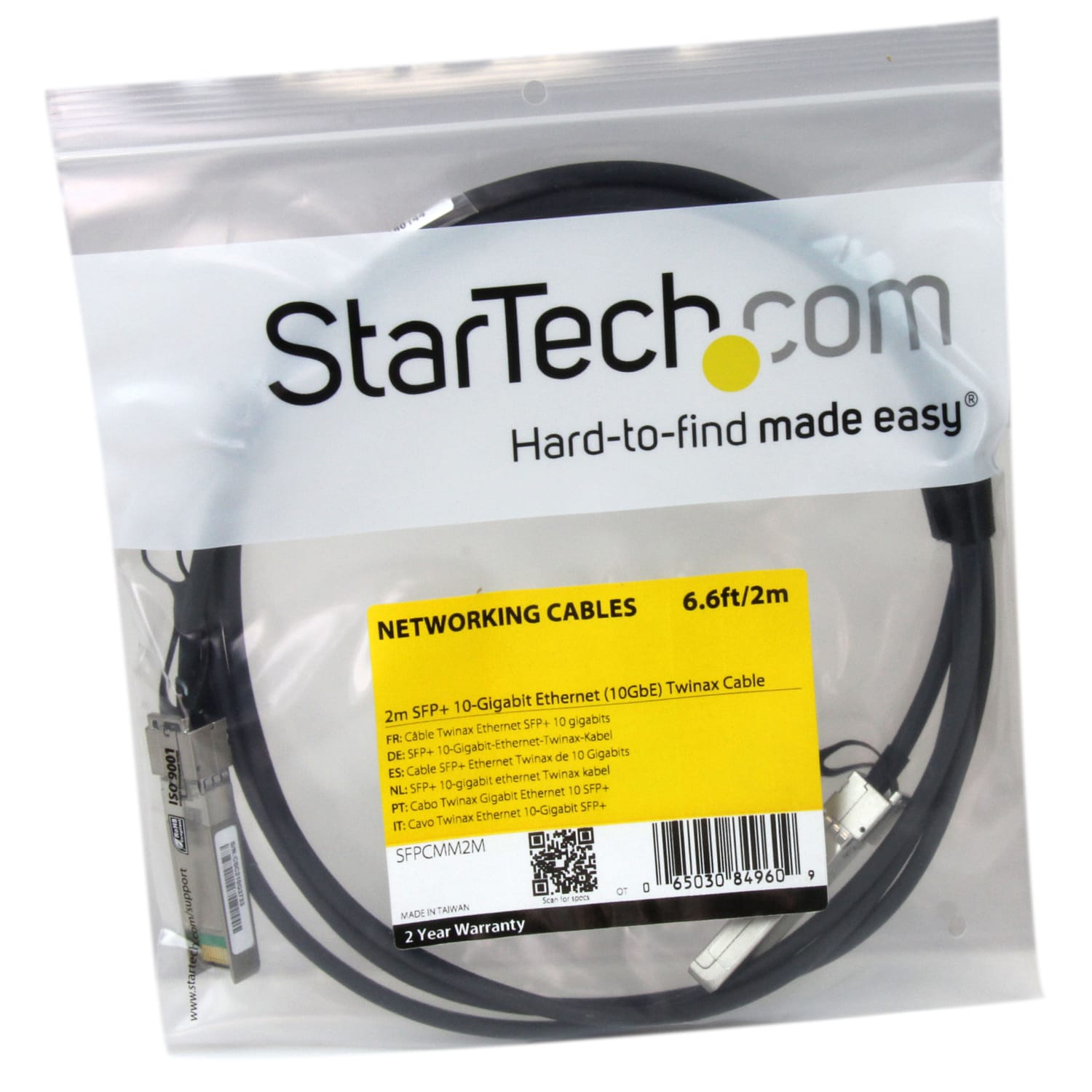 StarTech.com 2m 10G SFP+ to SFP+ Direct Attach Cable for Cisco SFP-H10GB-CU2M - 10GbE SFP+ Copper DAC 10 Gbps Passive Twinax - 100% Cisco SFP-H10GB-CU2M Compatible 2m 10G direct attach cable - Image 5
