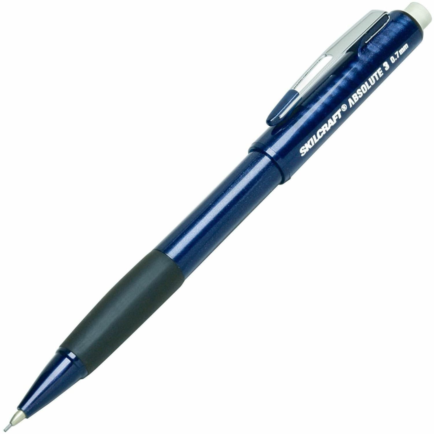 SKILCRAFT Cushion Grip Mechanical Pencils, 0.7 mm, Blue Barrel, Pack Of 6 (AbilityOne 7520-01-451-2268) - Image 4