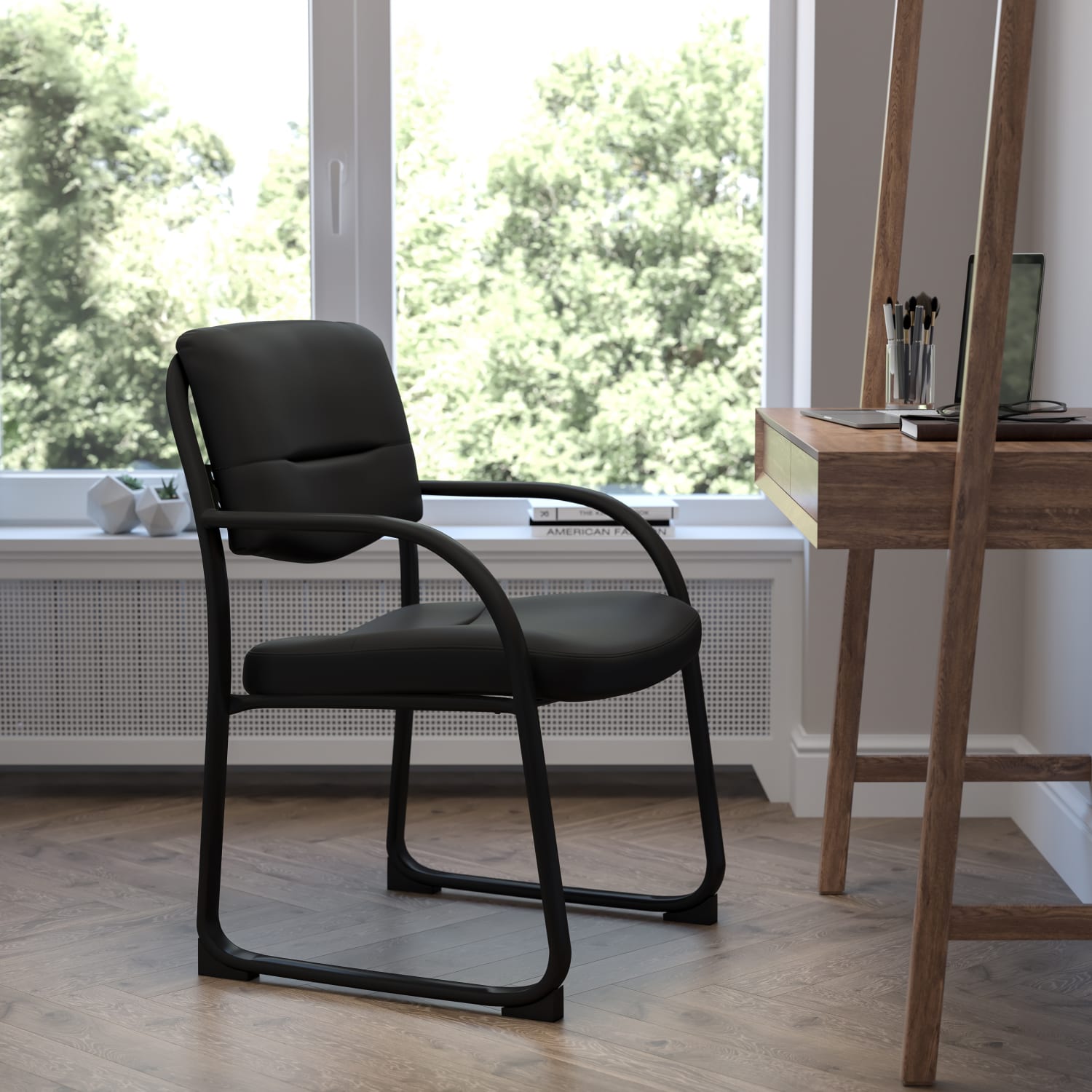 Flash Furniture Fabric Executive Side Reception Chair with Sled Base Black PopularChairscom Flash Furniture Fabric Executive Side Reception Chair with Sled Base Black PopularChairscom