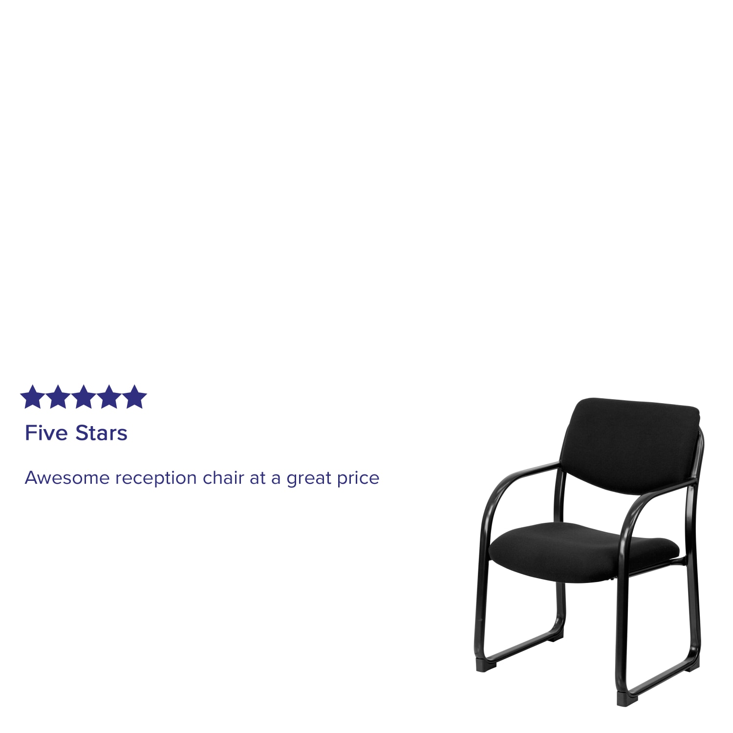 Flash Furniture Fabric Executive Side Reception Chair with Sled Base Black PopularChairscom Flash Furniture Fabric Executive Side Reception Chair with Sled Base Black PopularChairscom