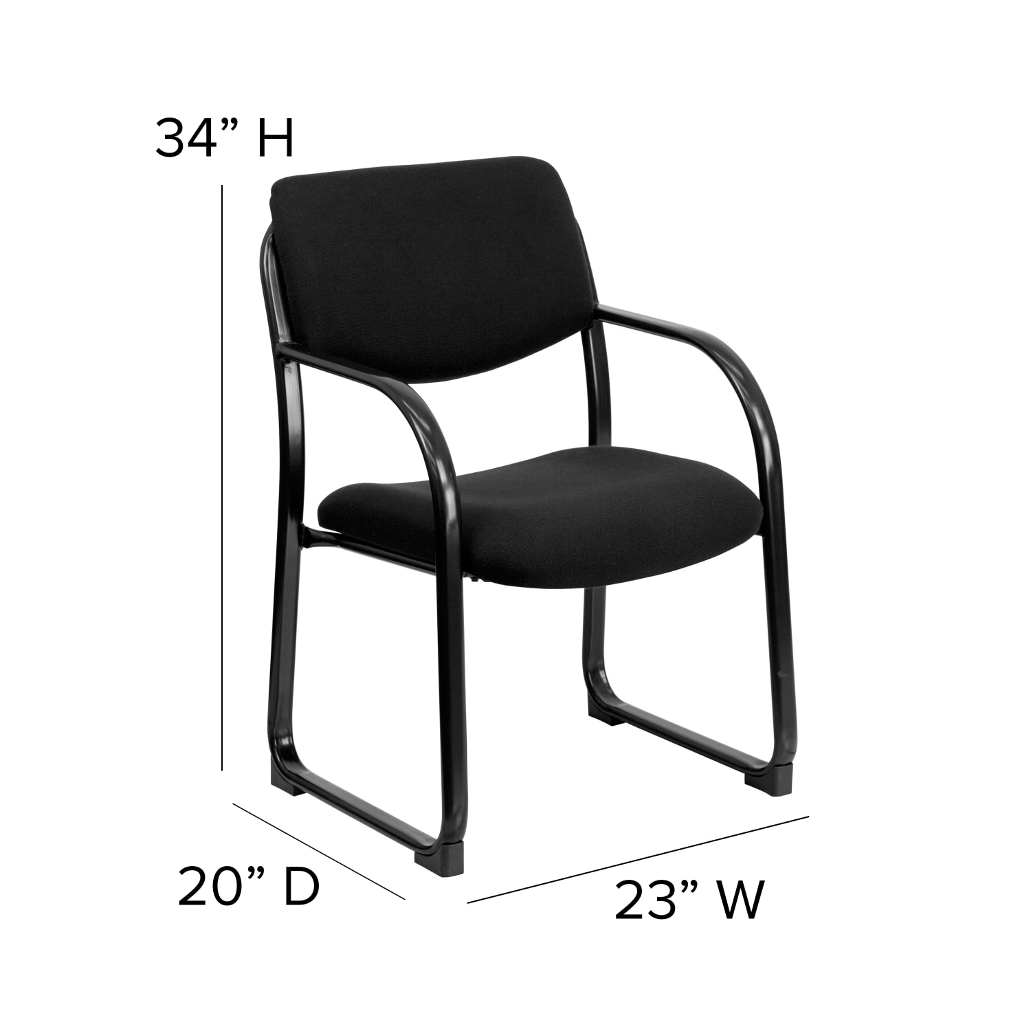 Flash Furniture Fabric Executive Side Reception Chair with Sled Base Black PopularChairscom Flash Furniture Fabric Executive Side Reception Chair with Sled Base Black PopularChairscom