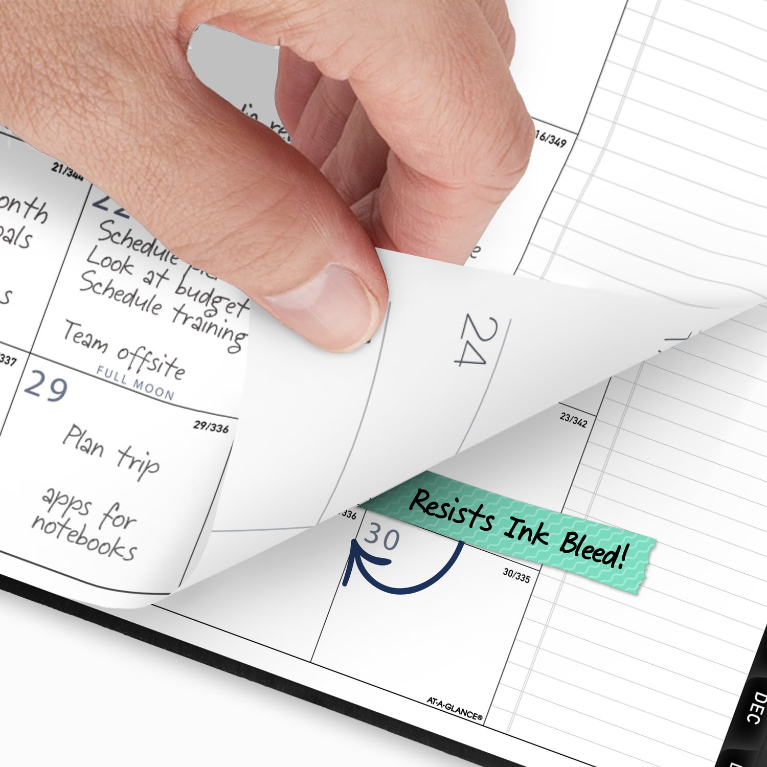AT-A-GLANCE Contemporary 2027 Monthly Planner, Black, Large, 9in x 11in - Image 4