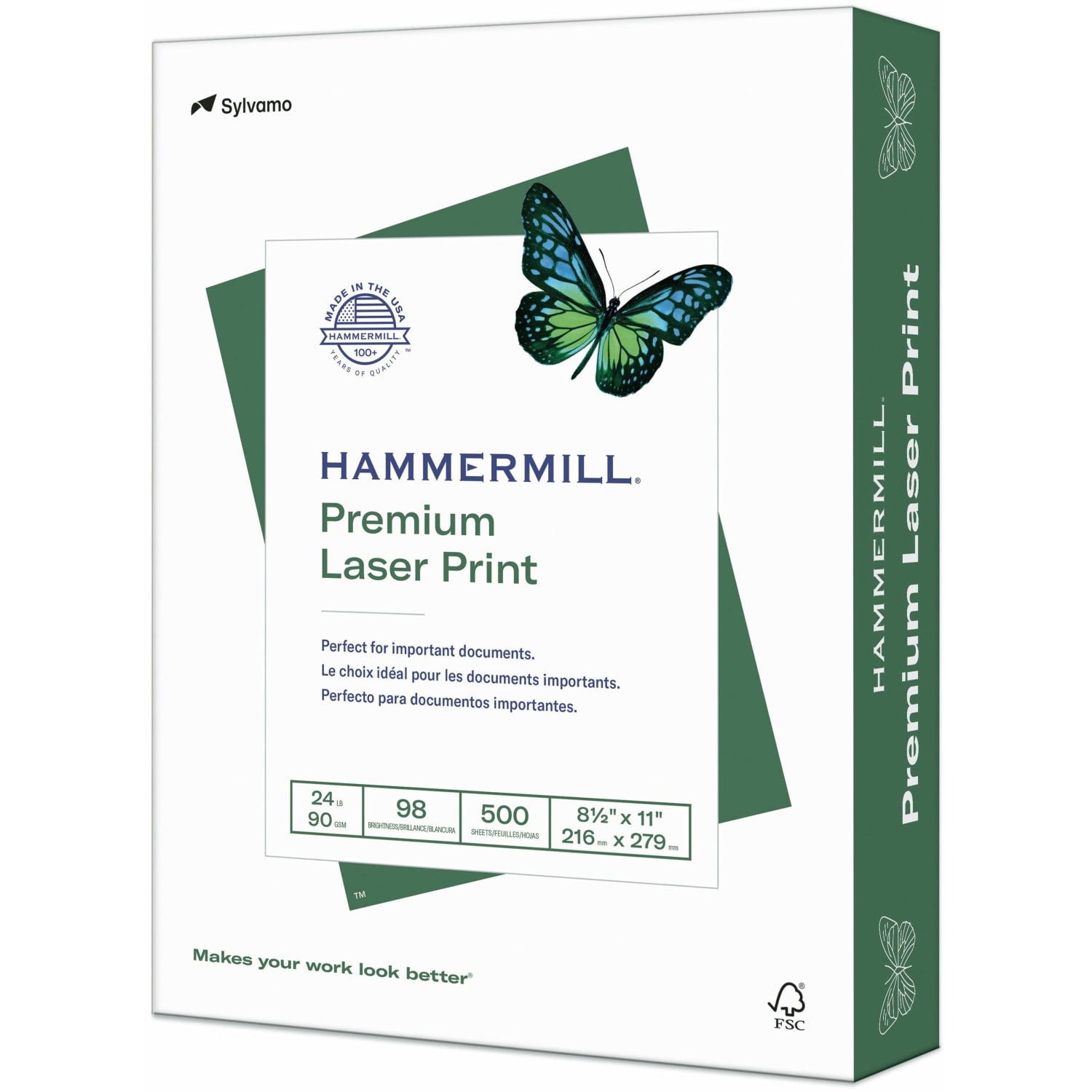 Hammermill Premium Laser Paper, White, Letter Size (8 1/2in x 11in), Ream Of 500 Sheets, , FSC Certified, 24 Lb, 98 Brightness - Image 5