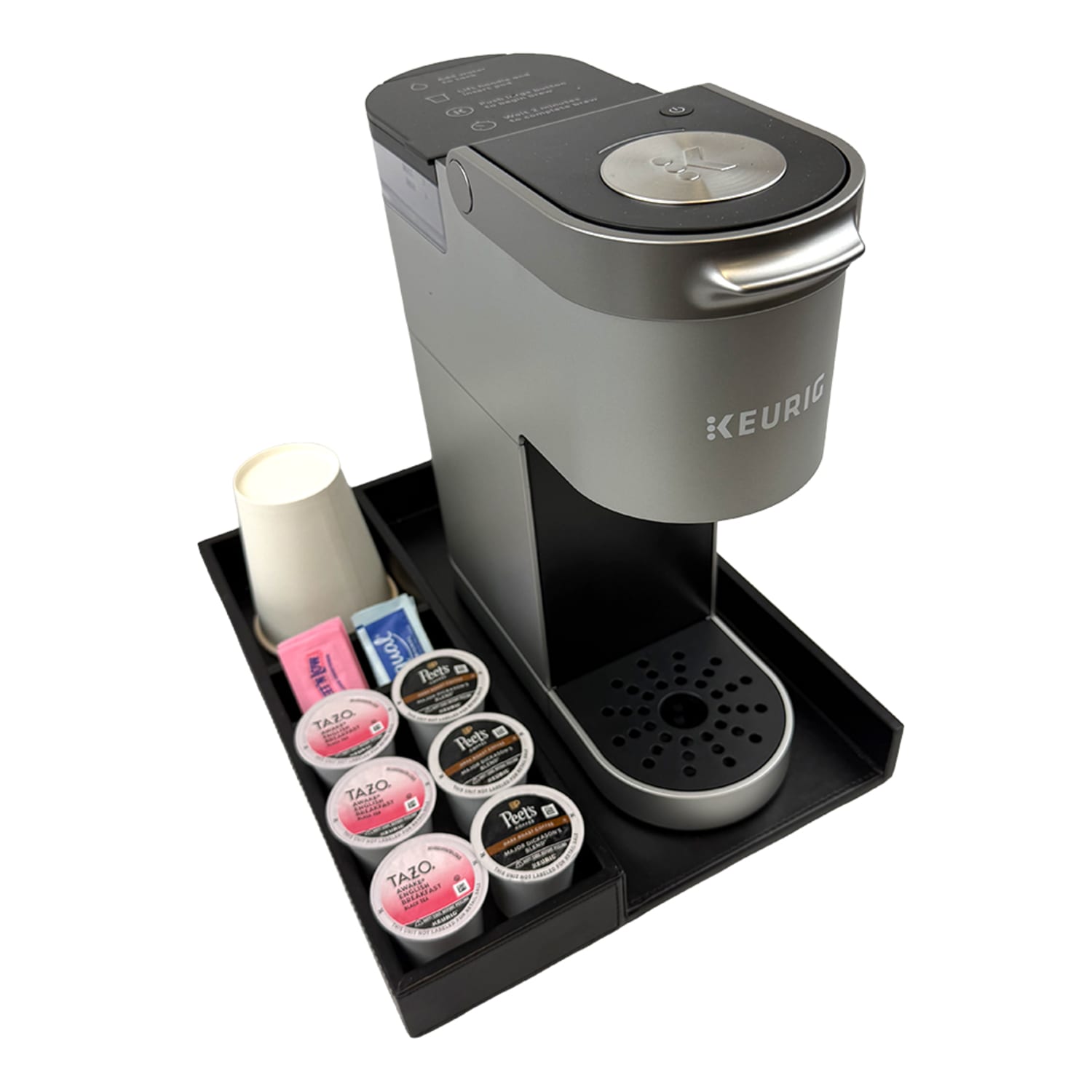 Hospitality Source Coffee Organizer Trays, 12-13/16in x 10-5/8in x 1-3/4in, Black, Set Of 10 Trays - Image 3